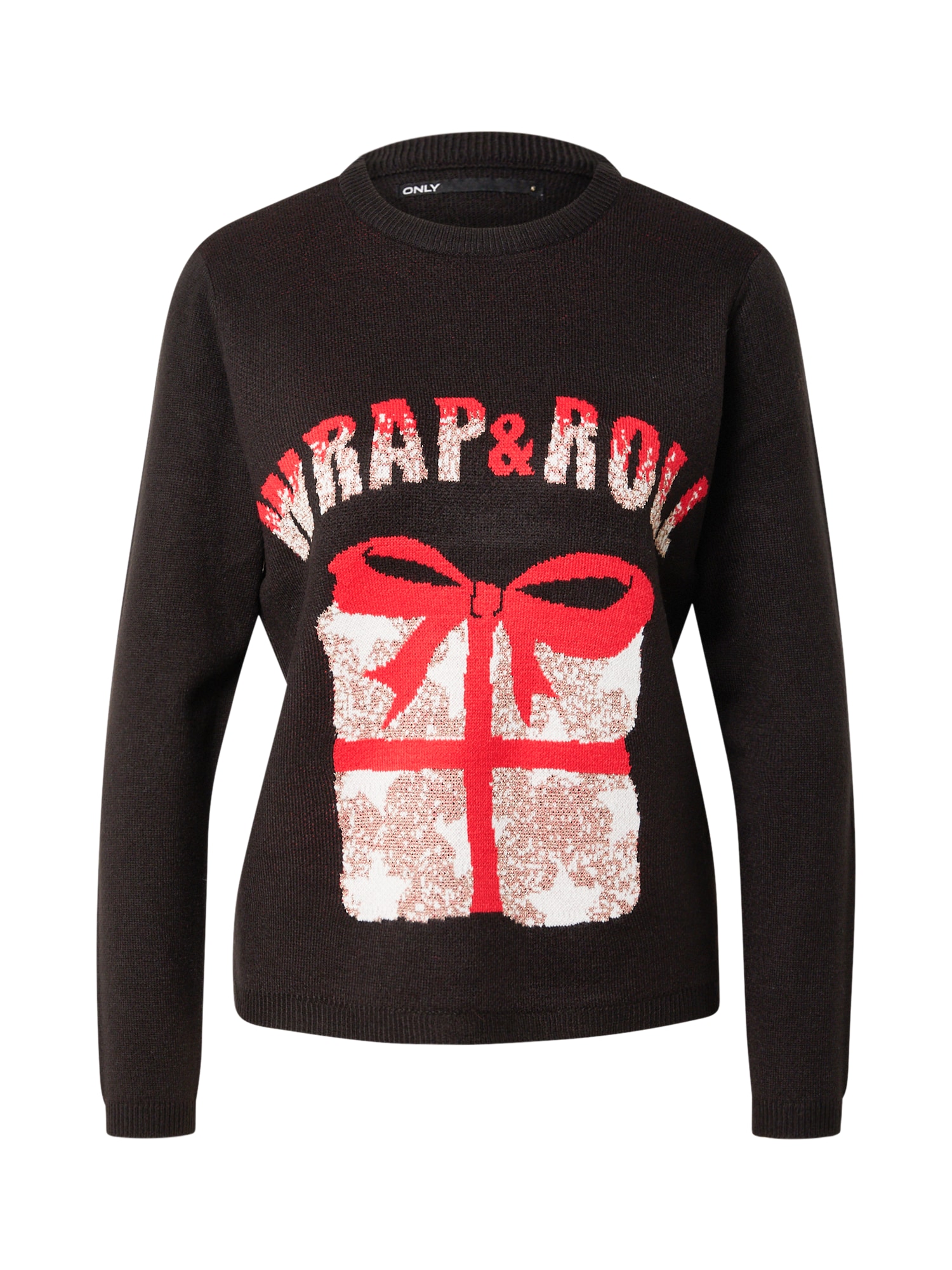 ONLY Pulover 'XMAS WRAP'  bež / temno modra / rdeča