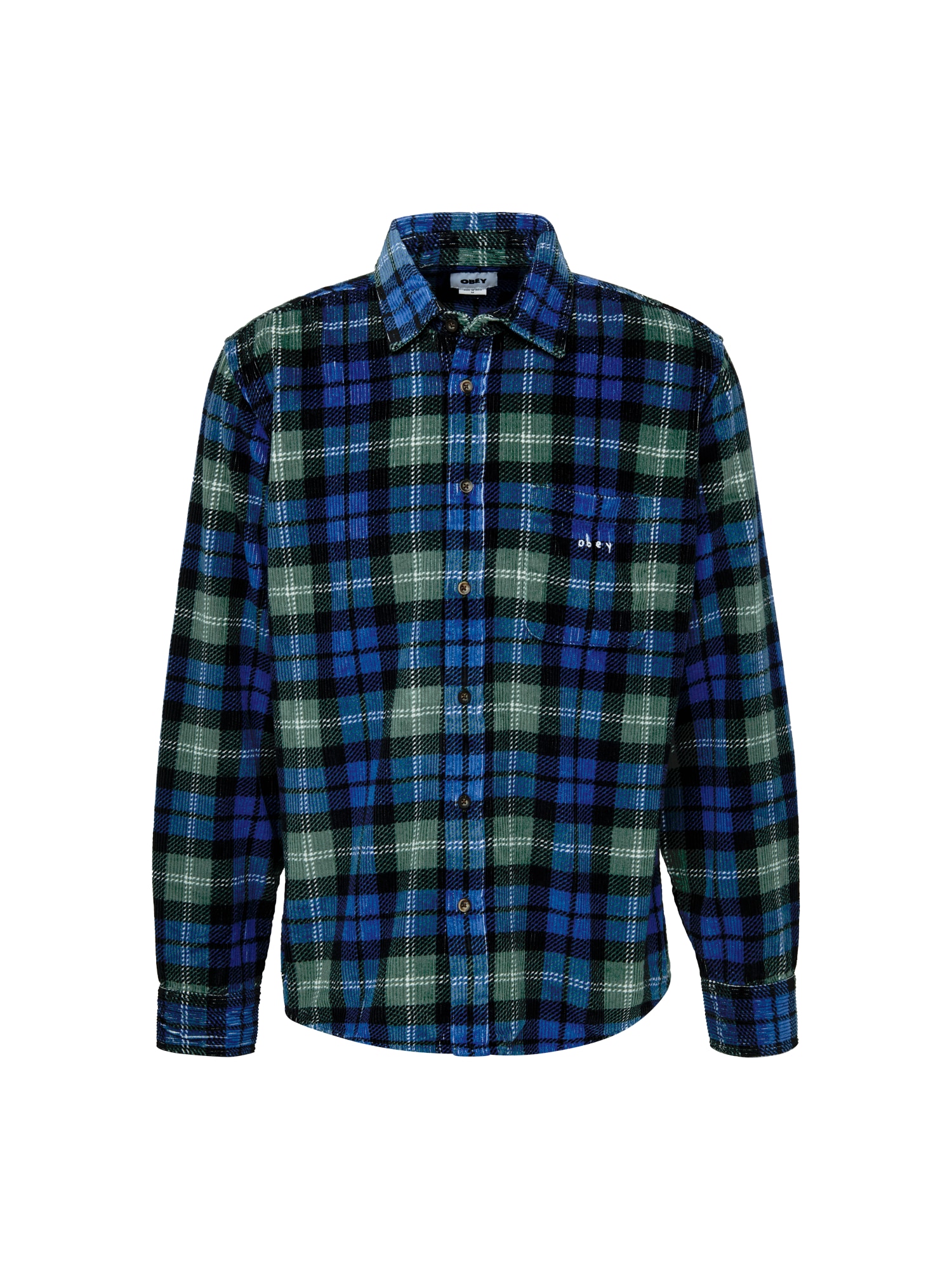 Obey Srajca 'Andrew Woven'  modra / zelena