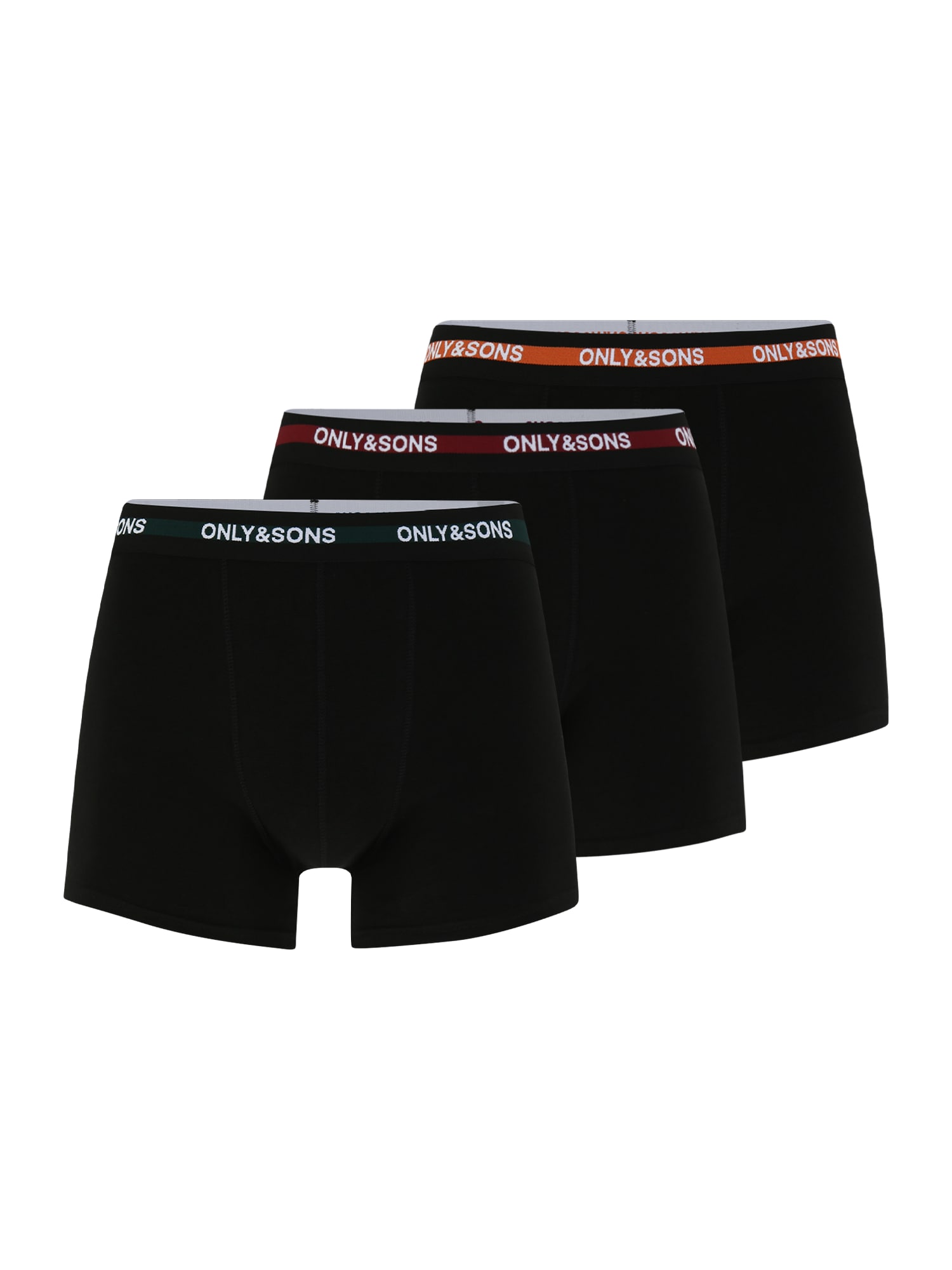 Only & Sons Boksarice 'FITZ'  temno zelena / rdeča / bordo / črna