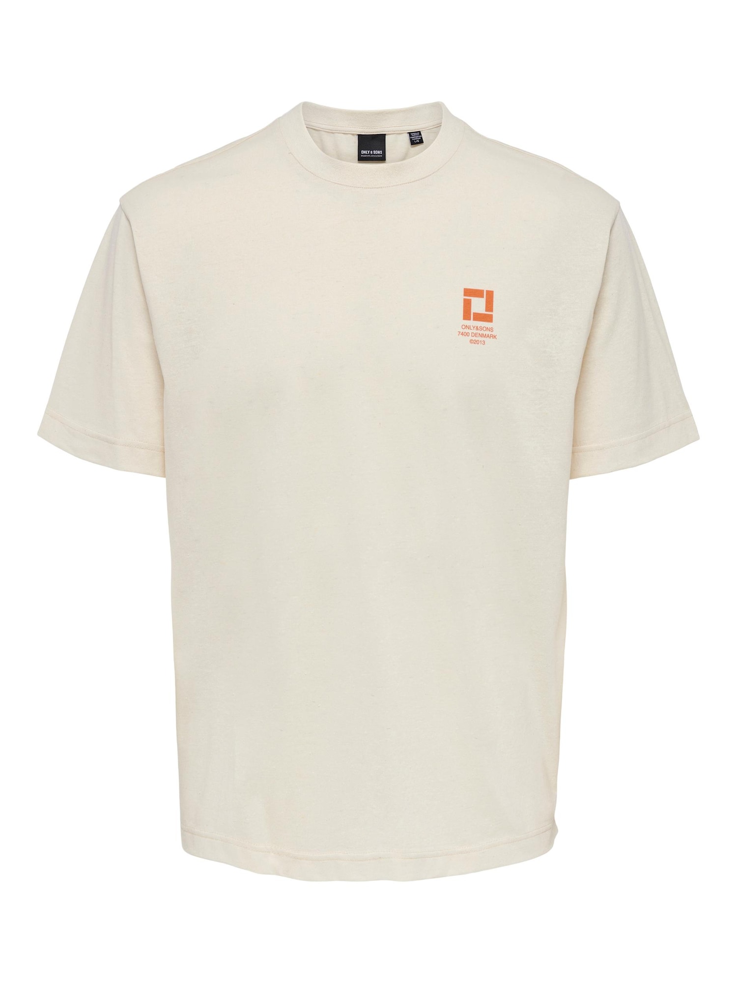 Only & Sons Majica 'FRED'  svetlo oranžna / off-bela