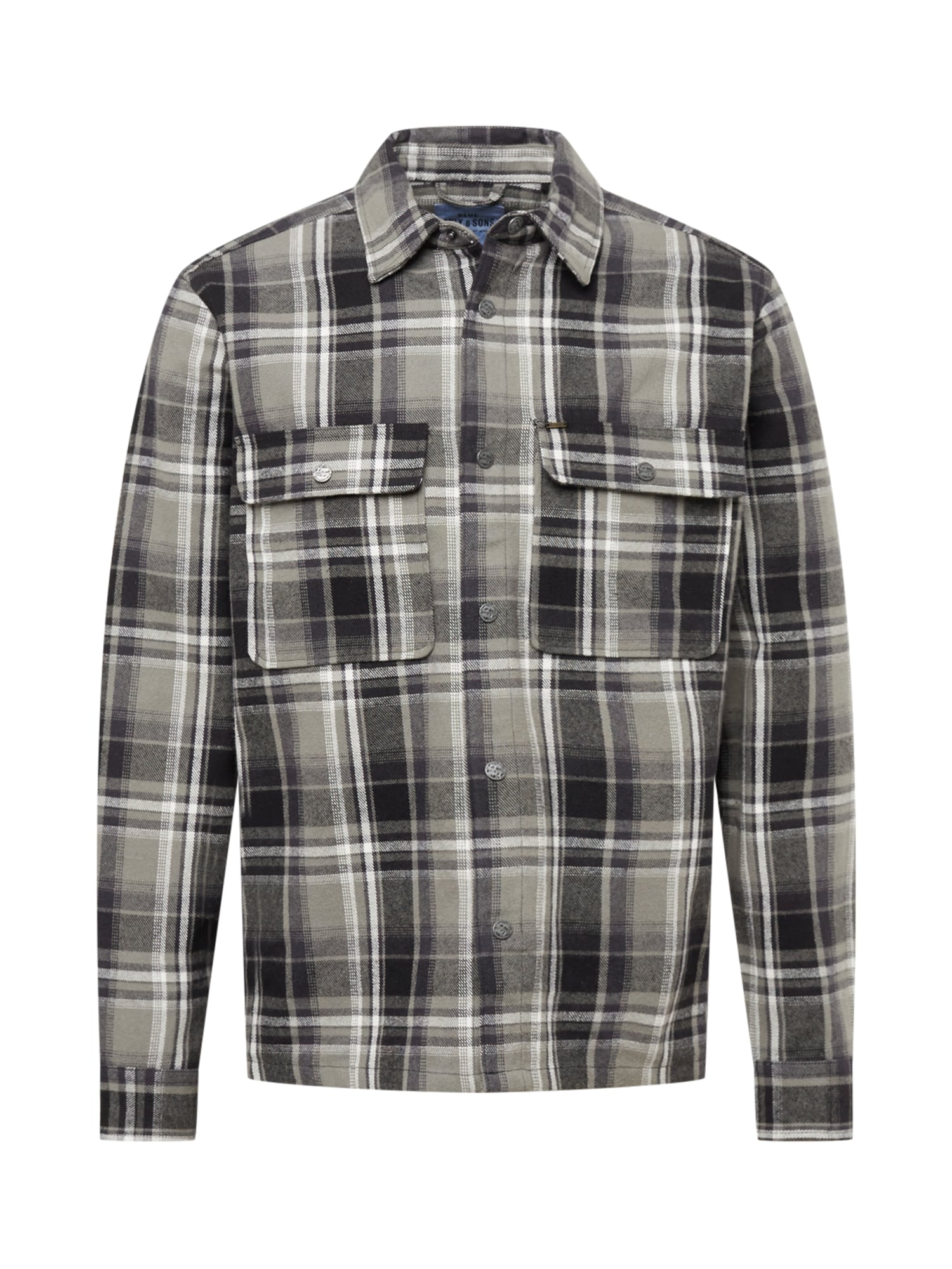 Only & Sons Srajca 'JOSH'  siva / temno siva / bela