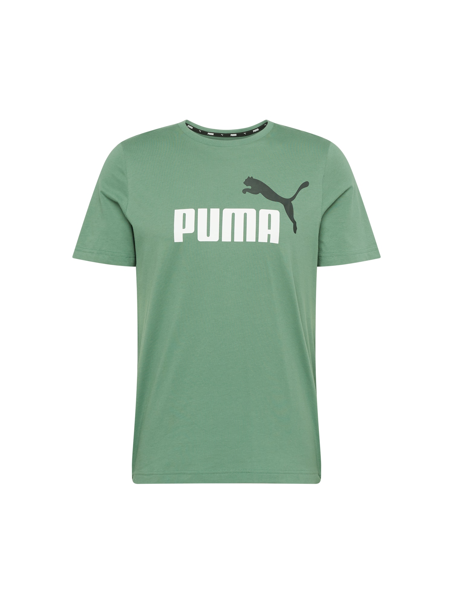 PUMA Funkcionalna majica  zelena / črna / bela