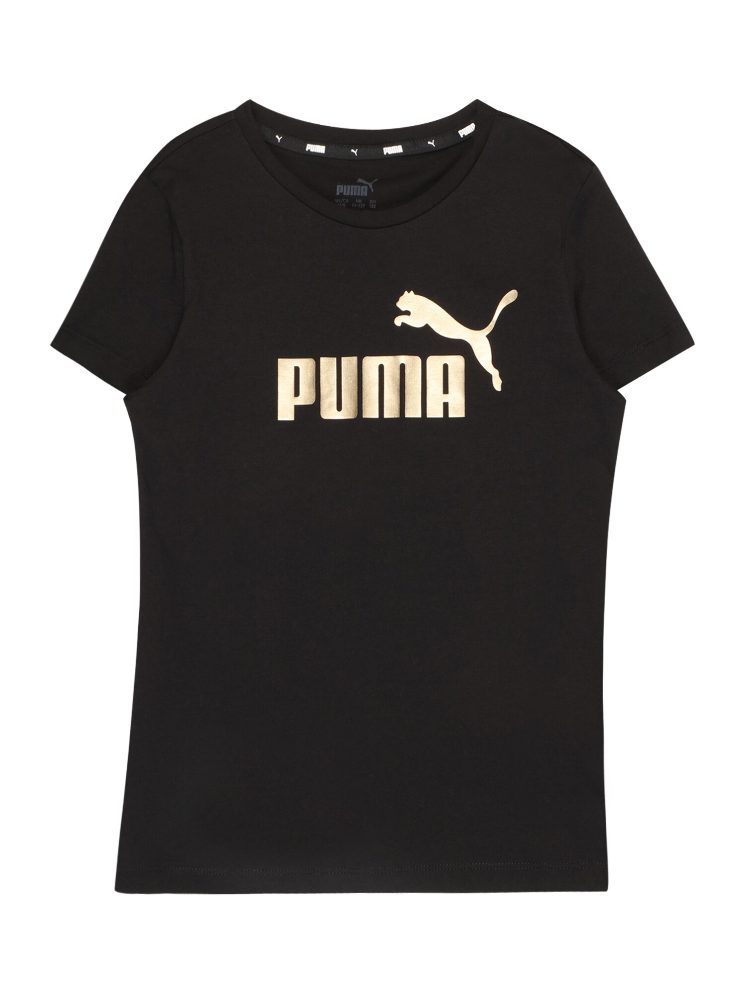 PUMA Majica  zlata / črna