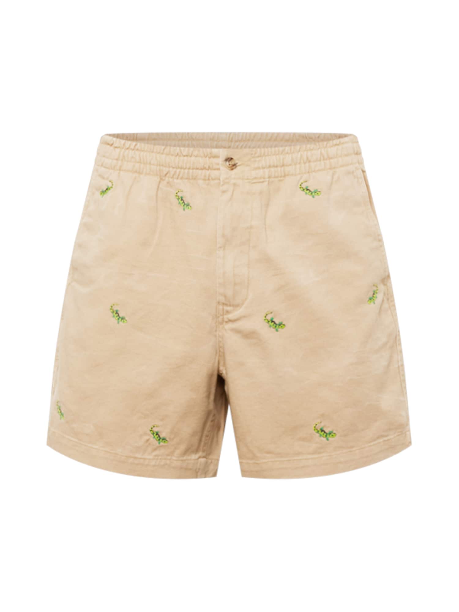 Polo Ralph Lauren Hlače  pesek / svetlo zelena / črna