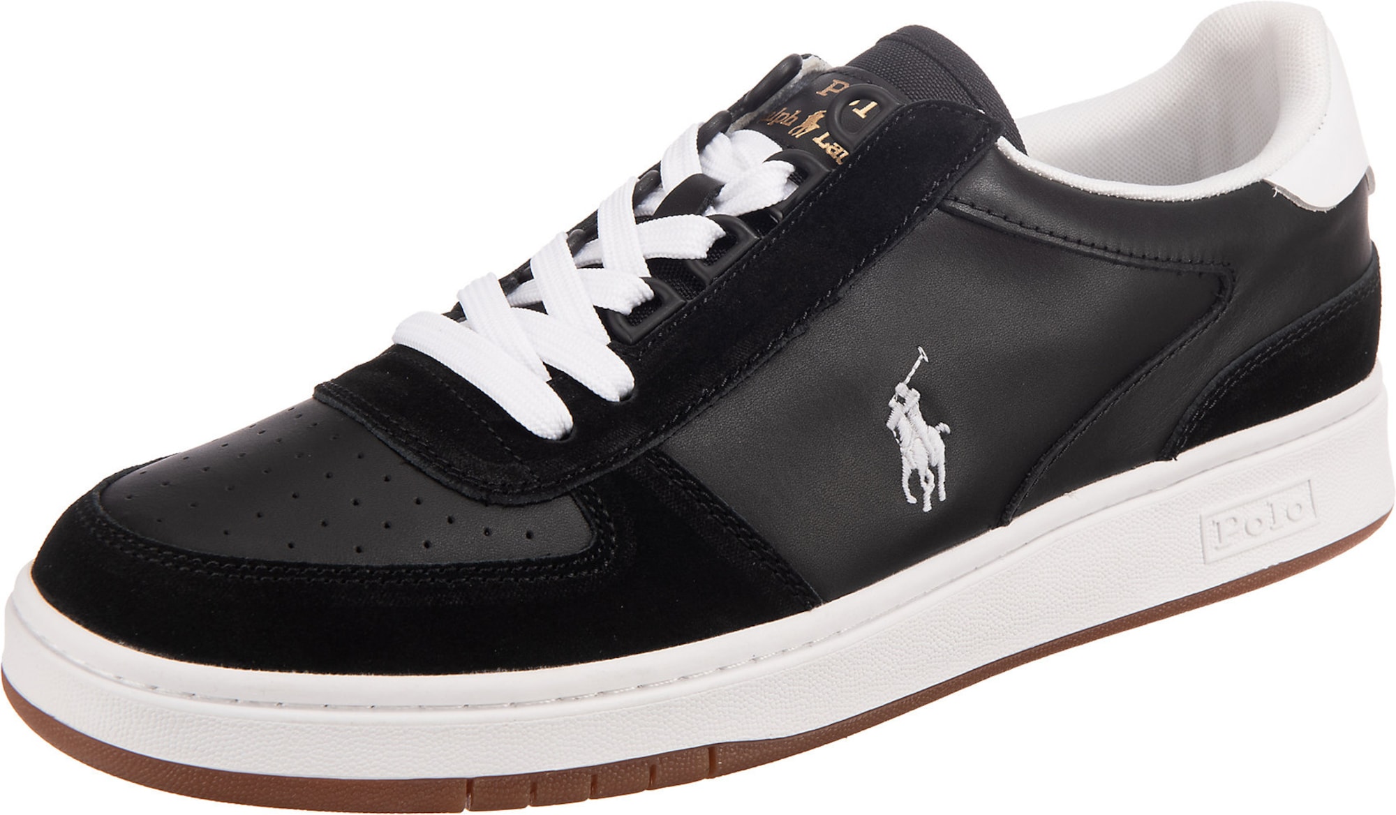 Polo Ralph Lauren Nizke superge  črna / bela
