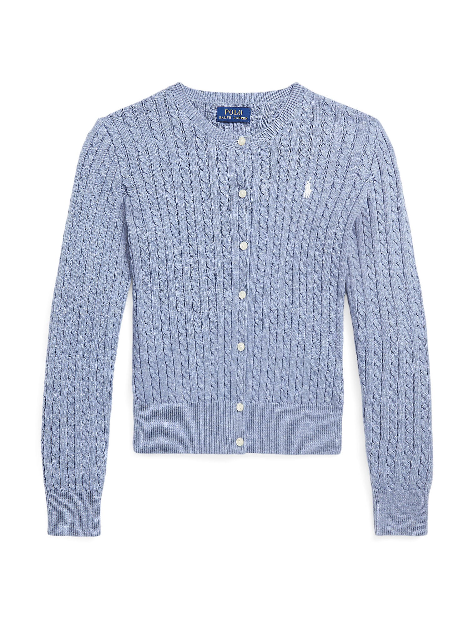 Polo Ralph Lauren Pletena jopa  svetlo modra / bela