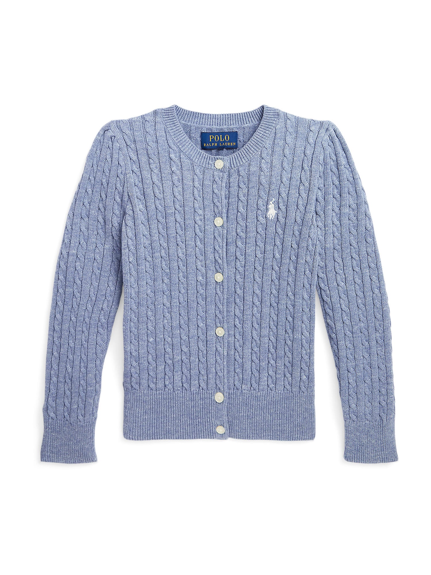 Polo Ralph Lauren Pletena jopa  svetlo modra / bela