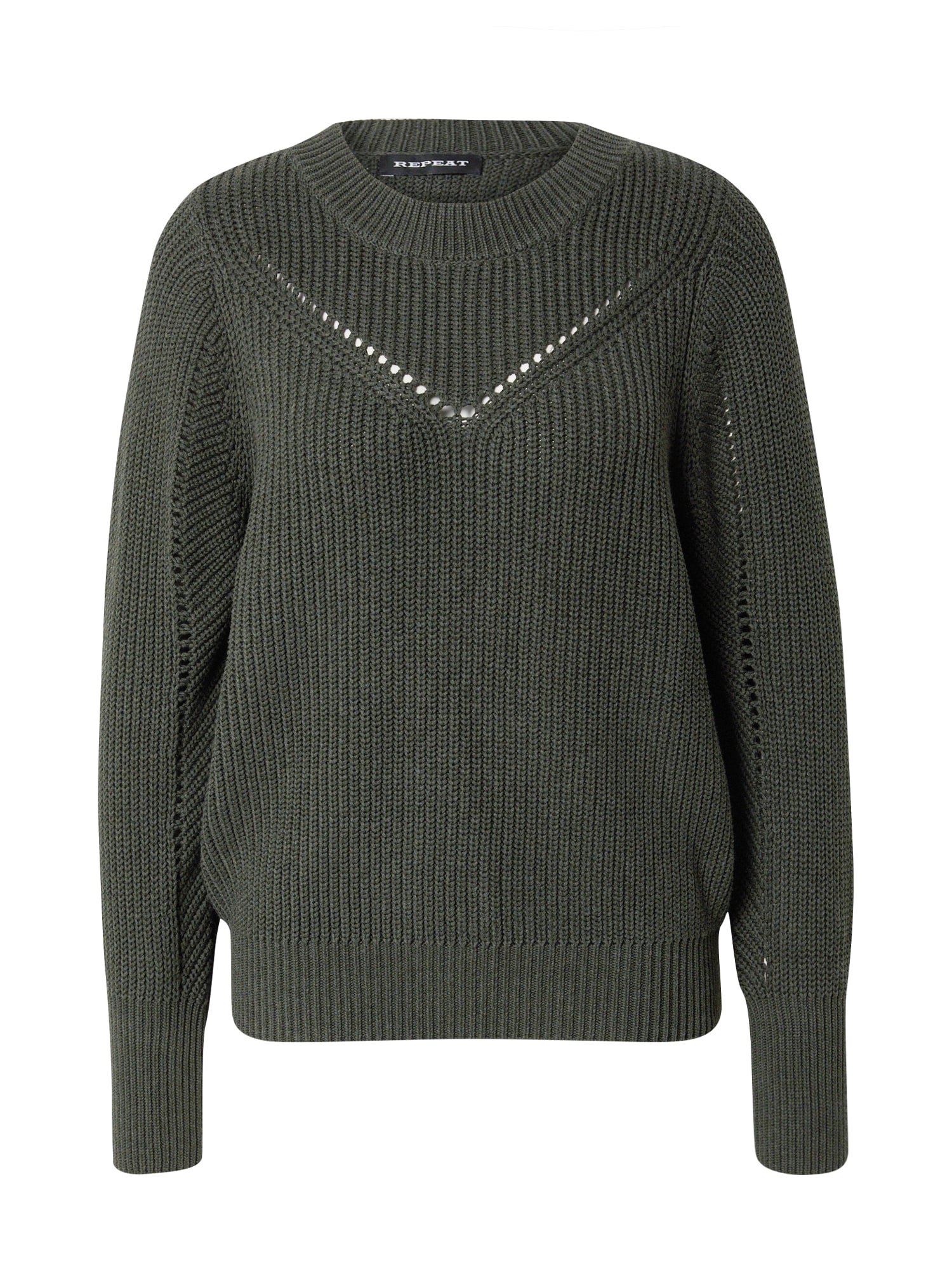 REPEAT Cashmere Pulover  kaki