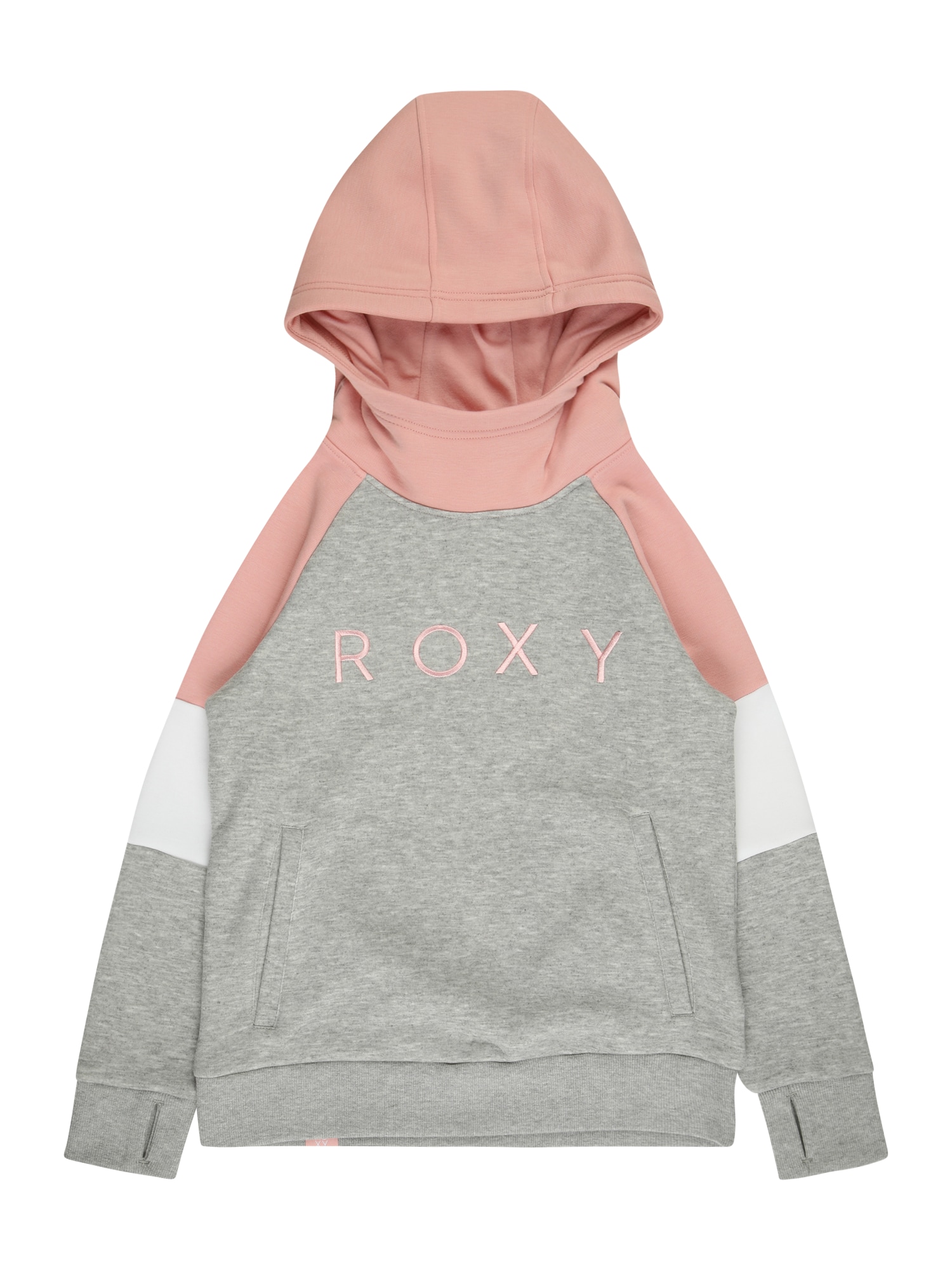 ROXY Športna majica 'LIBERTY'  siva / roza / bela