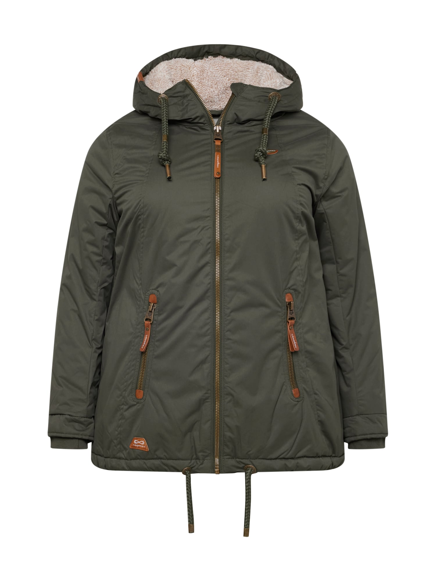 Ragwear Plus Prehodna jakna 'ZUZKA'  karamel / oliva
