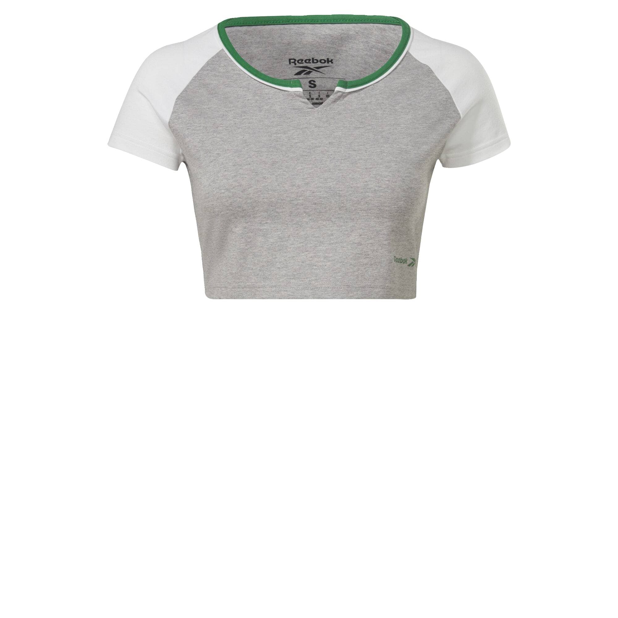 Reebok Sport Funkcionalna majica  pegasto siva / zelena / volneno bela