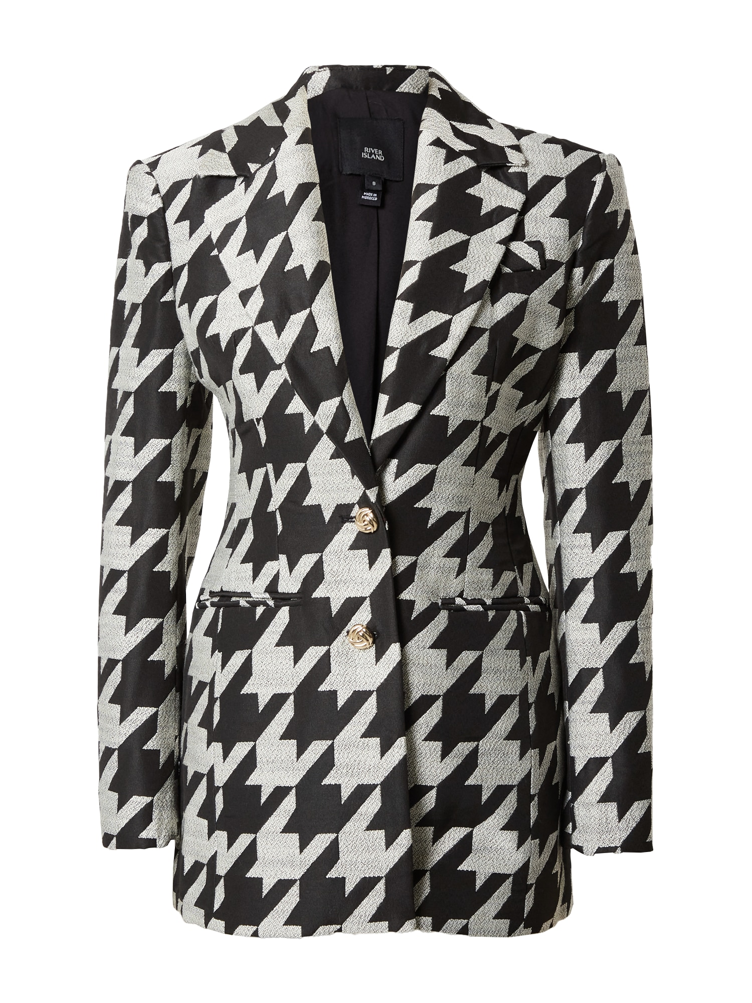 River Island Blazer  svetlo siva / črna