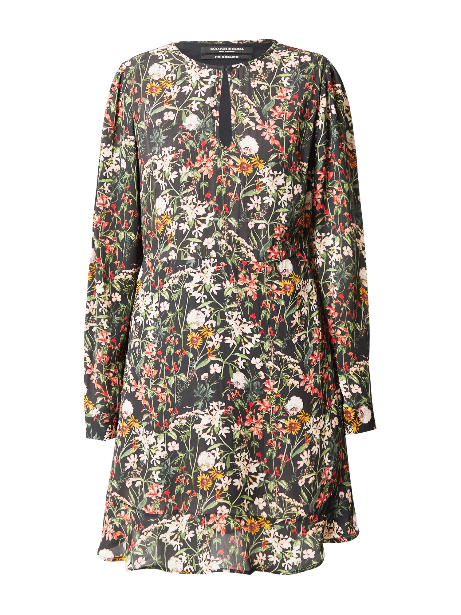 SCOTCH & SODA Obleka  kremna / zelena / roza / črna