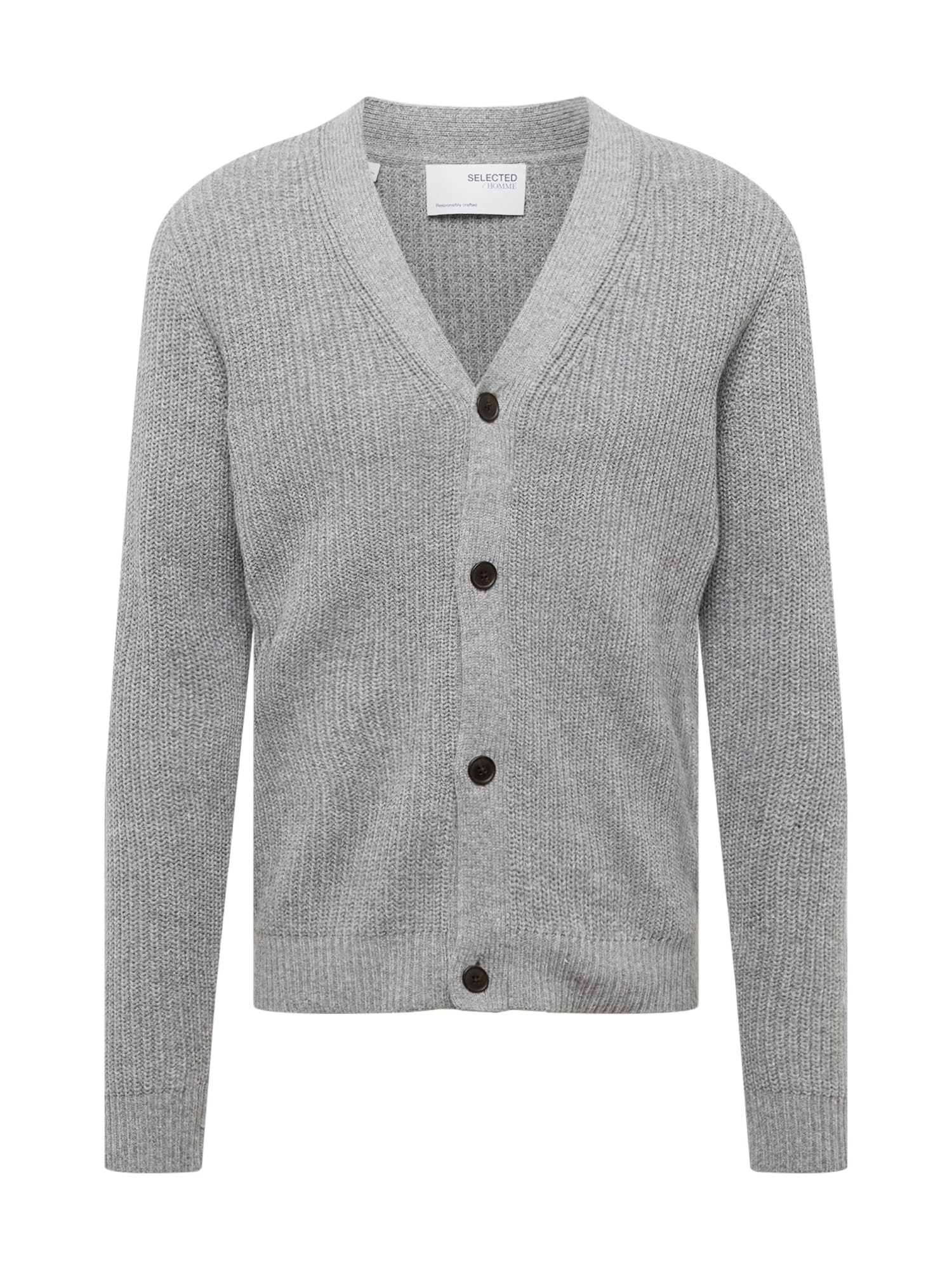 SELECTED HOMME Pletena jopa 'UTAH'  pegasto siva