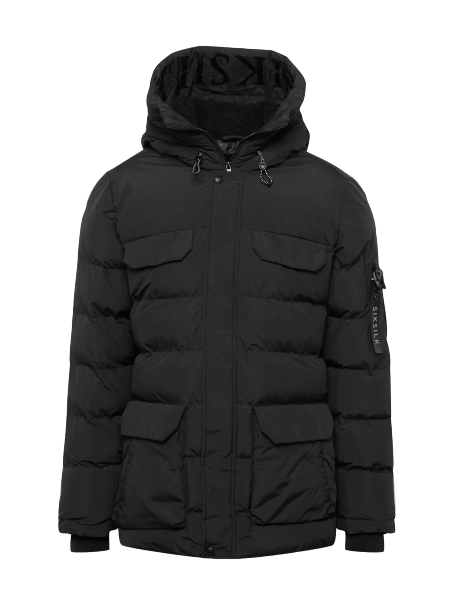 SikSilk Zimska jakna  črna