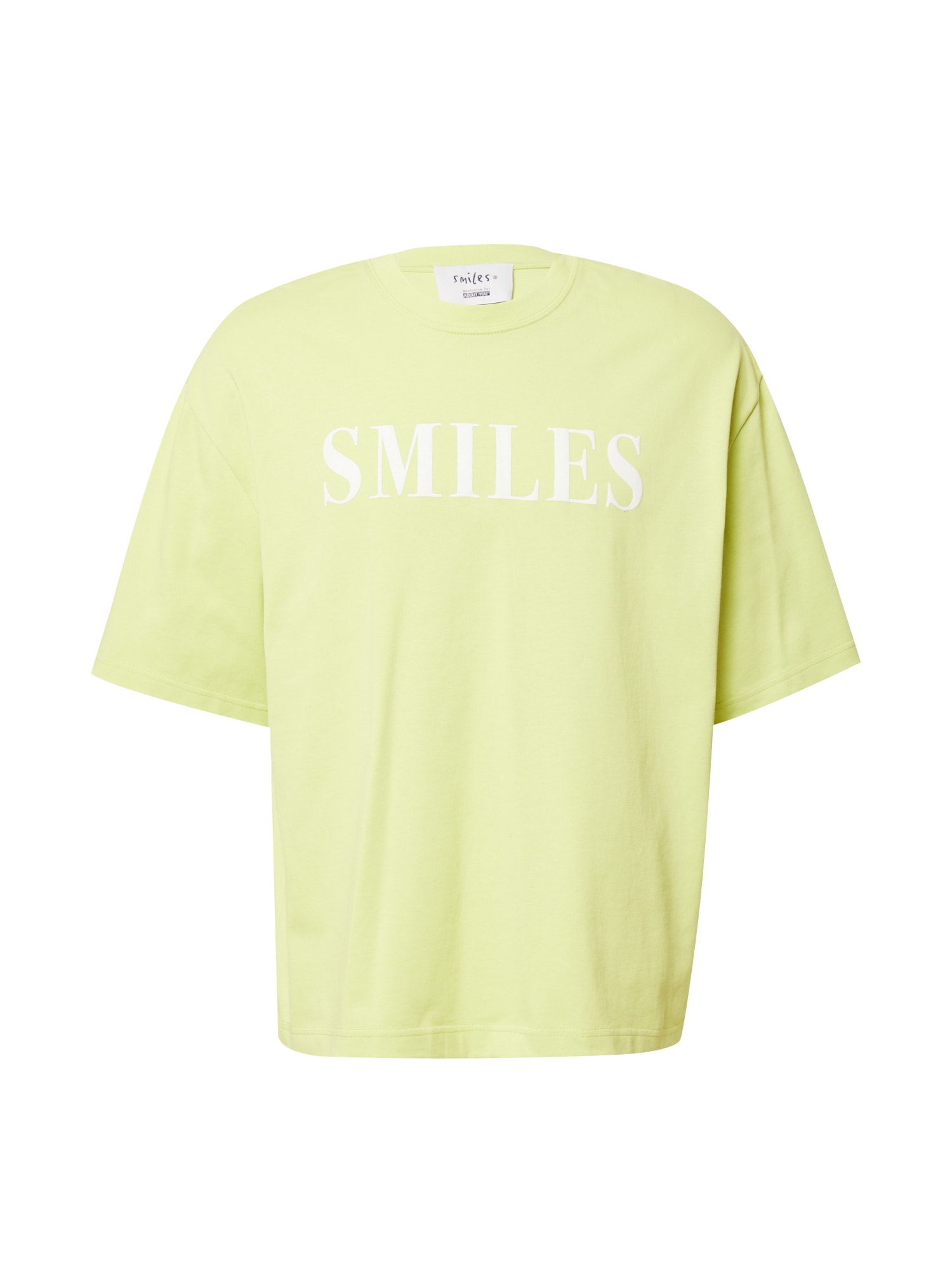 Smiles Majica 'Kalle'  limeta / bela