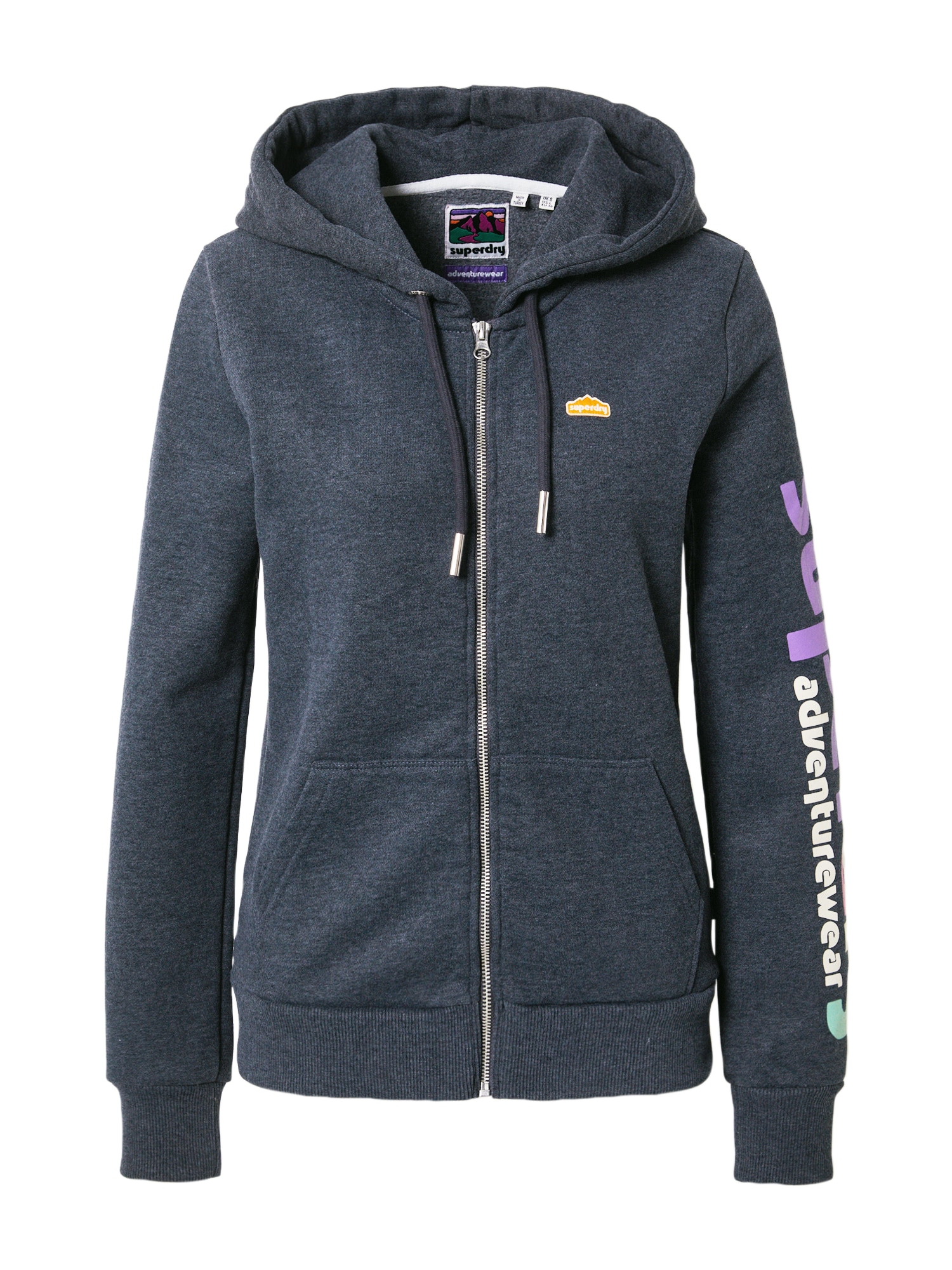 Superdry Jopa na zadrgo  mornarska / lila / svetlo roza / bela
