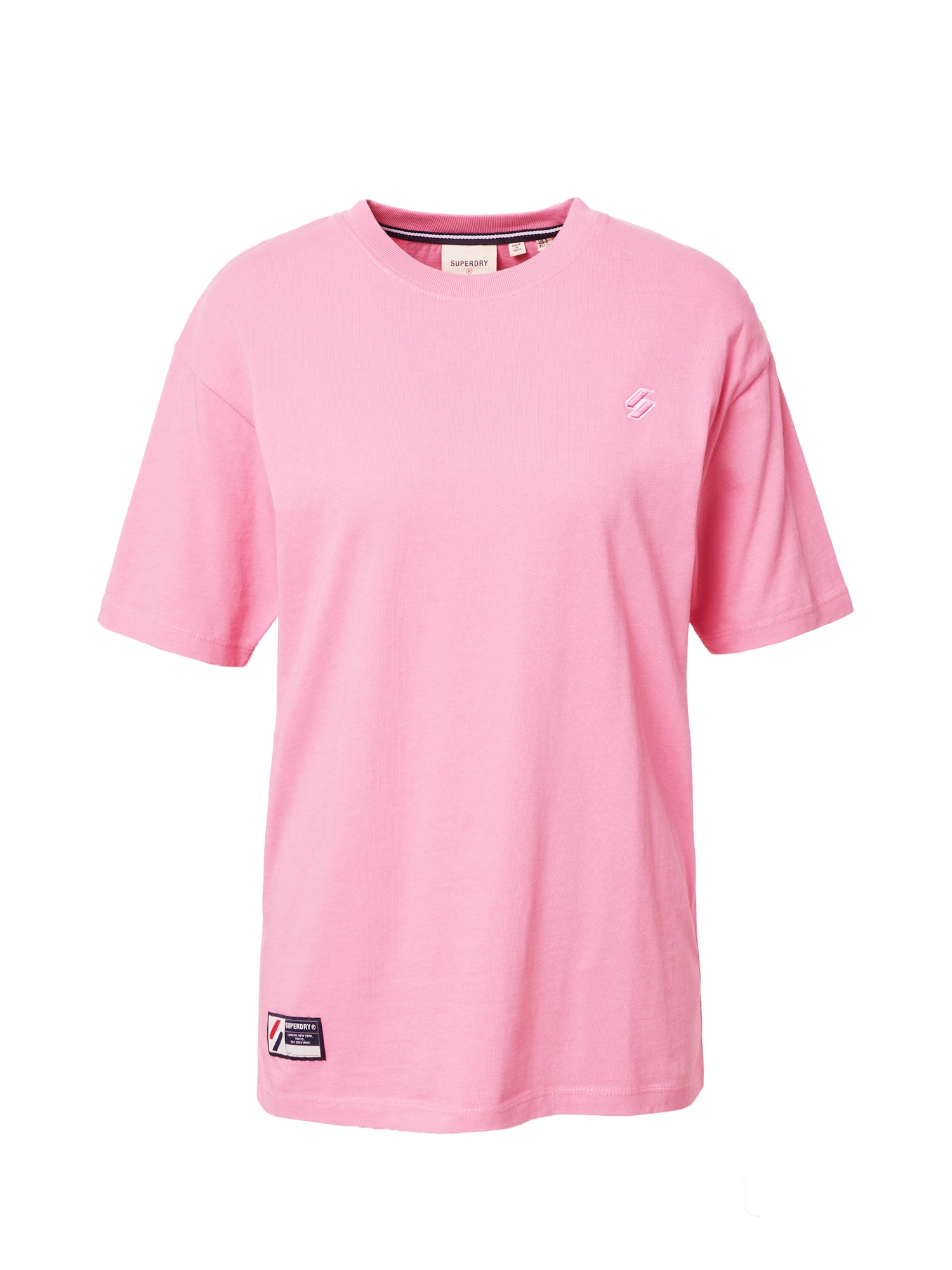 Superdry Majica  svetlo roza / črna