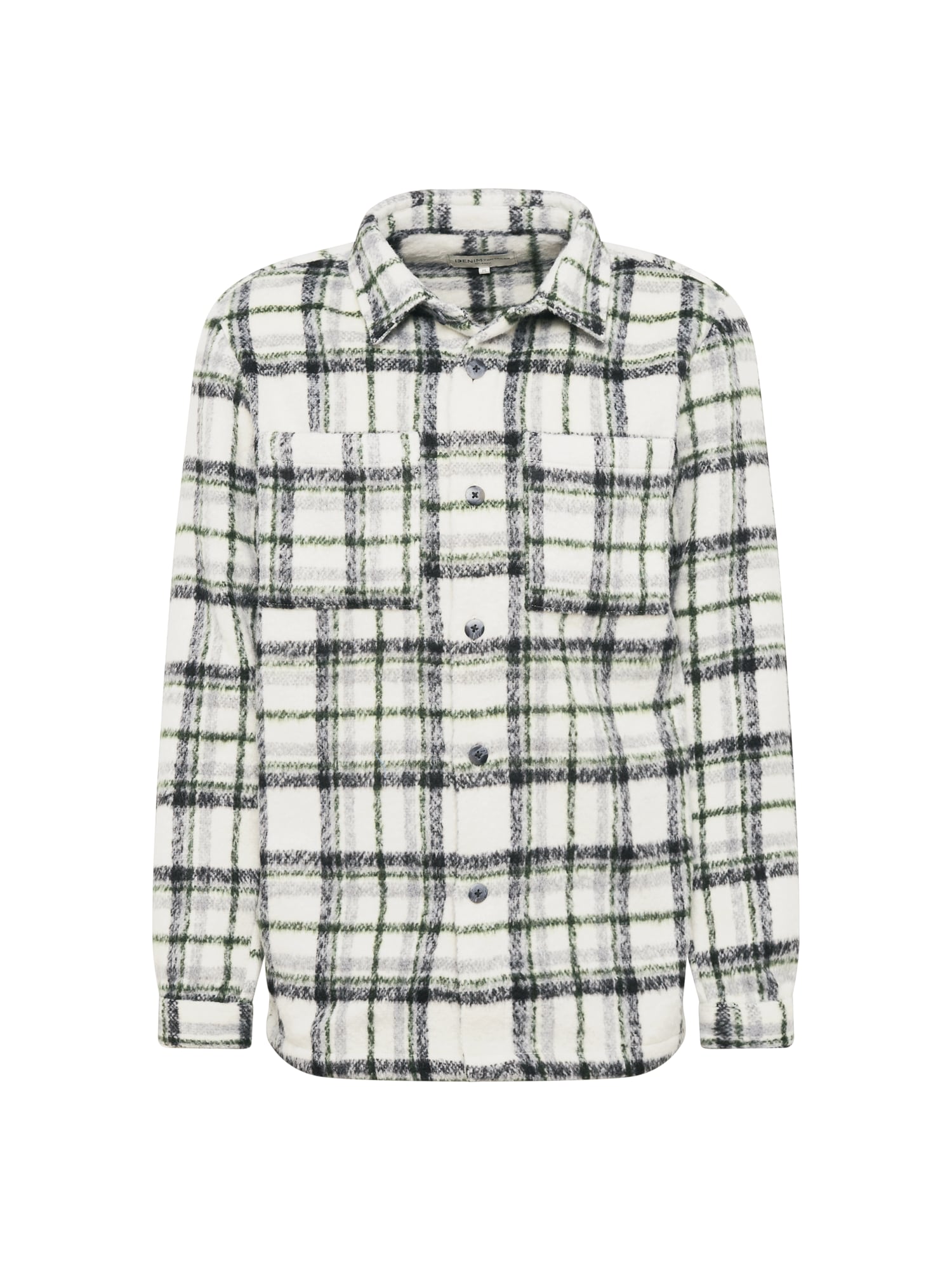TOM TAILOR DENIM Prehodna jakna  grafit / temno zelena / jajčna lupina