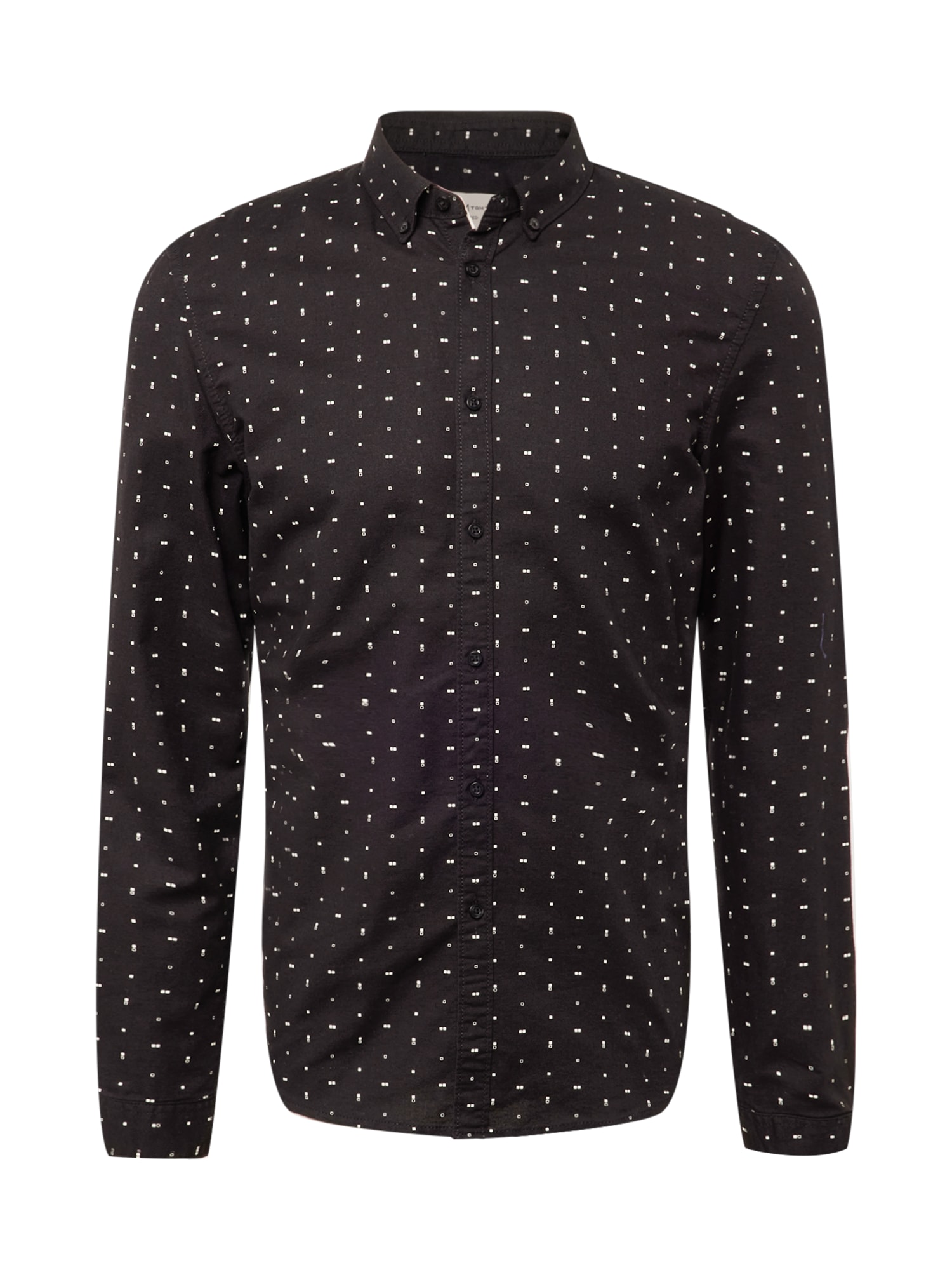 TOM TAILOR DENIM Srajca  črna / bela