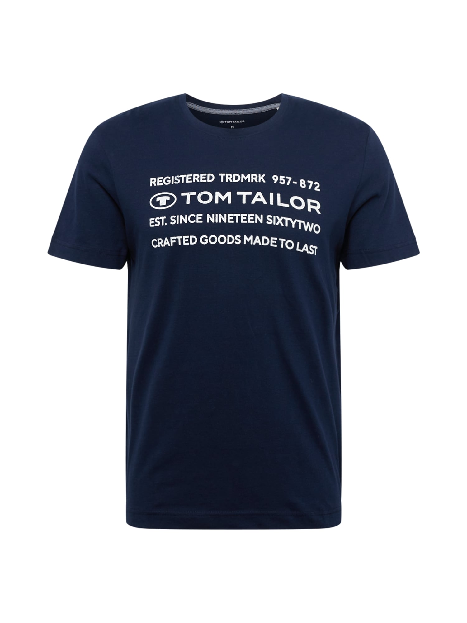 TOM TAILOR Majica  mornarska / bela