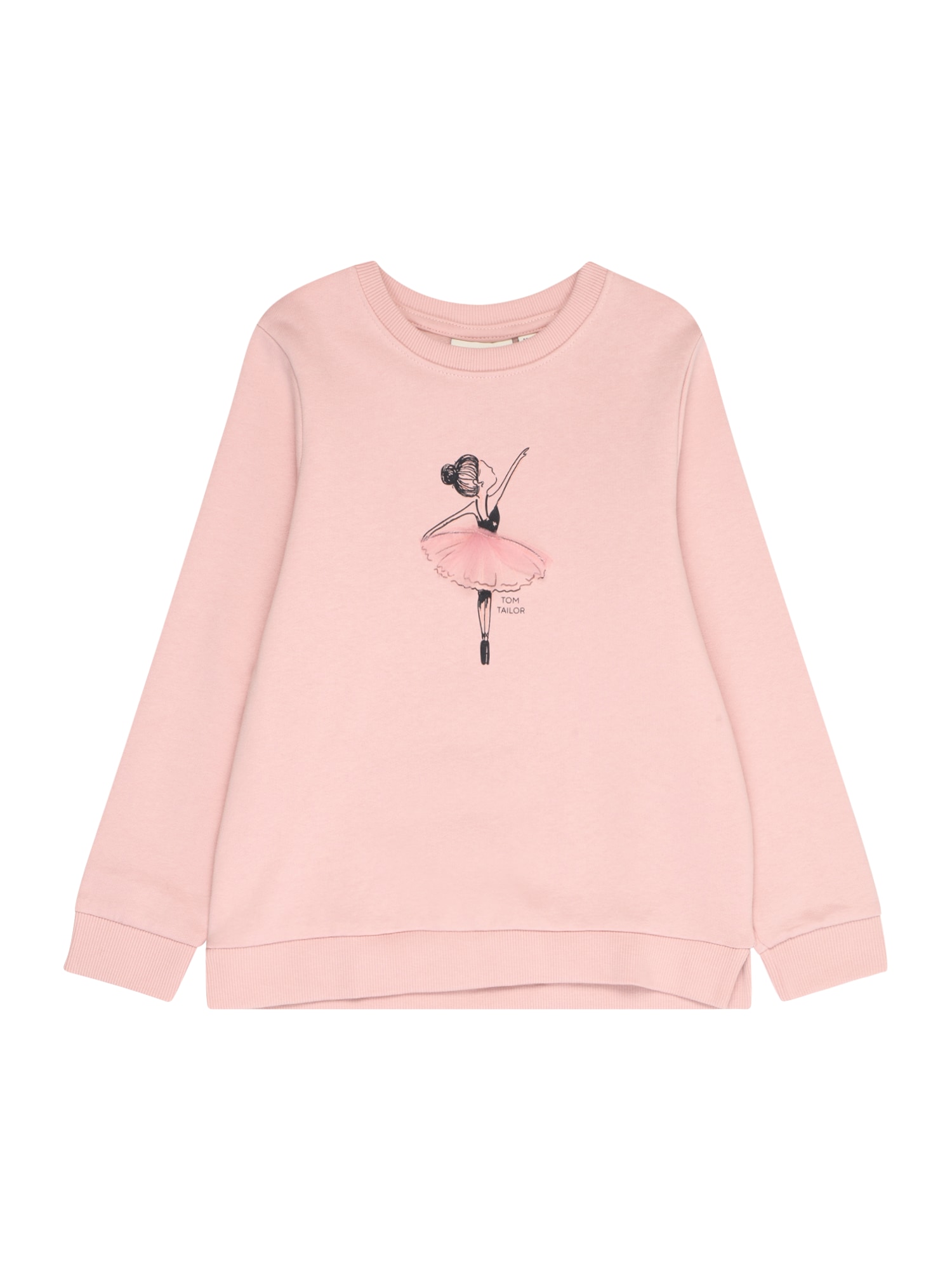 TOM TAILOR Majica  rosé / svetlo roza / črna
