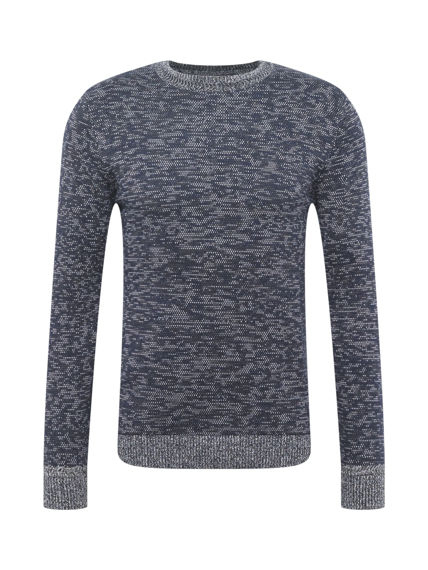 TOM TAILOR Pulover  temno modra / pegasto siva