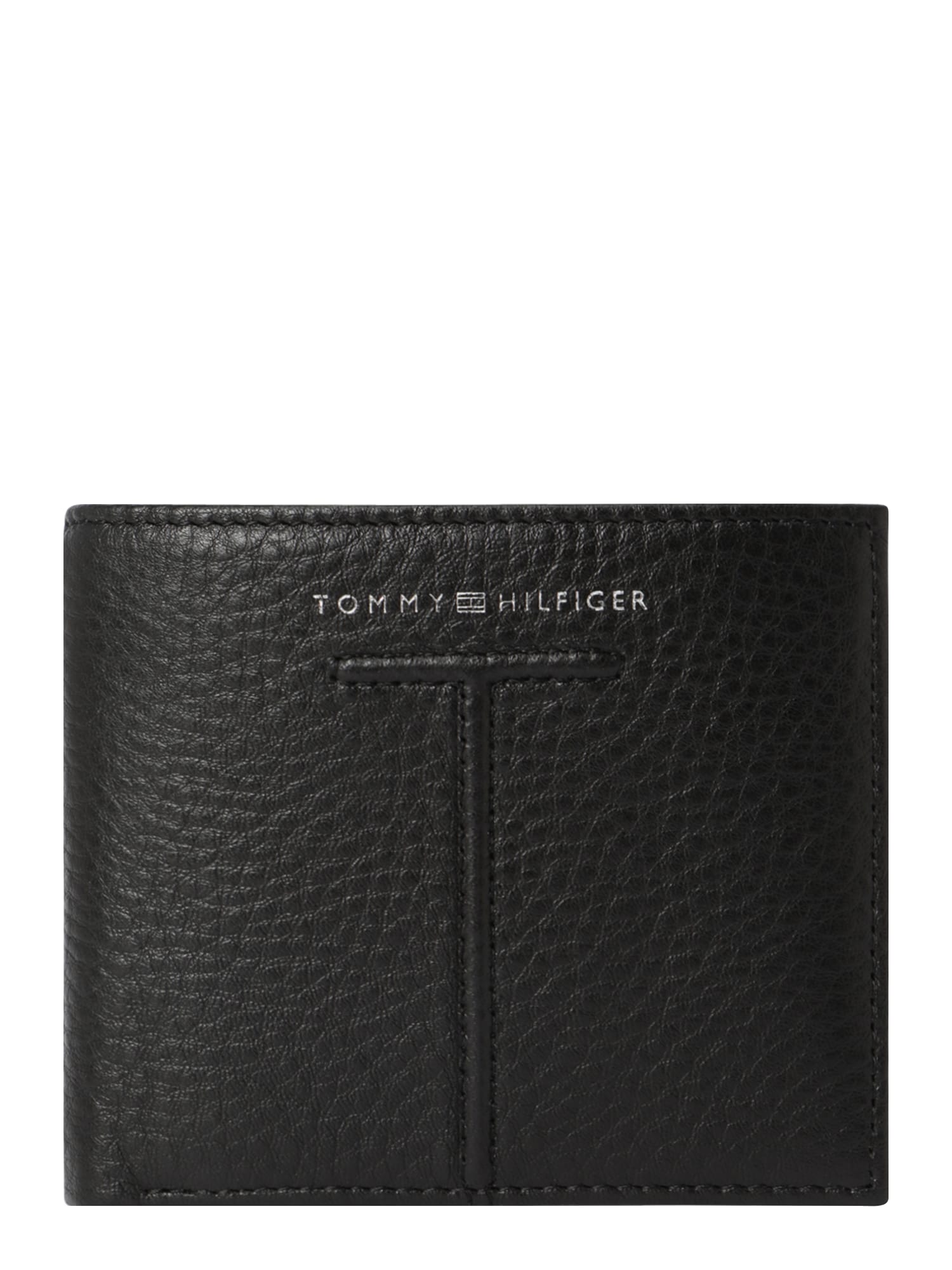 TOMMY HILFIGER Denarnica  črna / srebrna