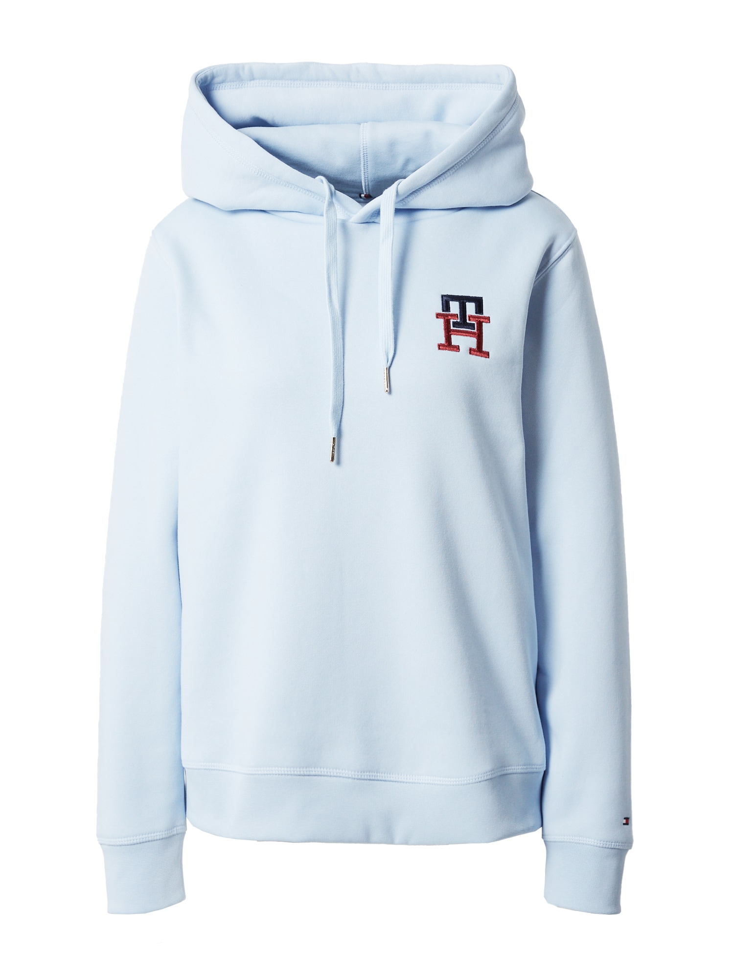 TOMMY HILFIGER Majica  mornarska / svetlo modra / rjasto rdeča