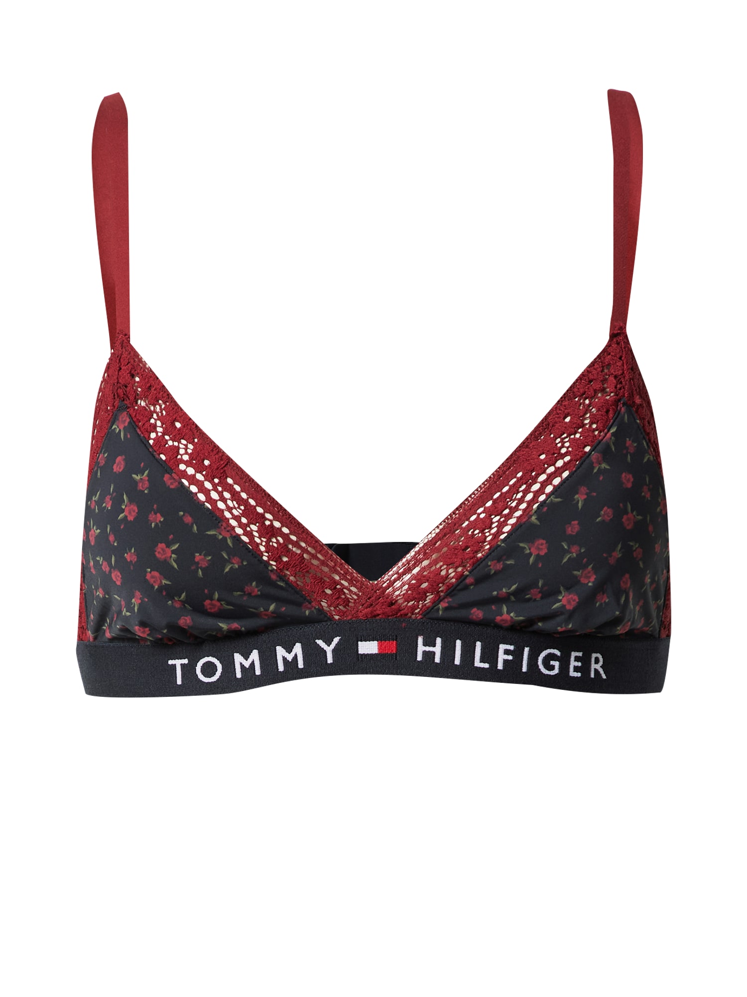 TOMMY HILFIGER Nedrček  nočno modra / temno zelena / bordo / bela