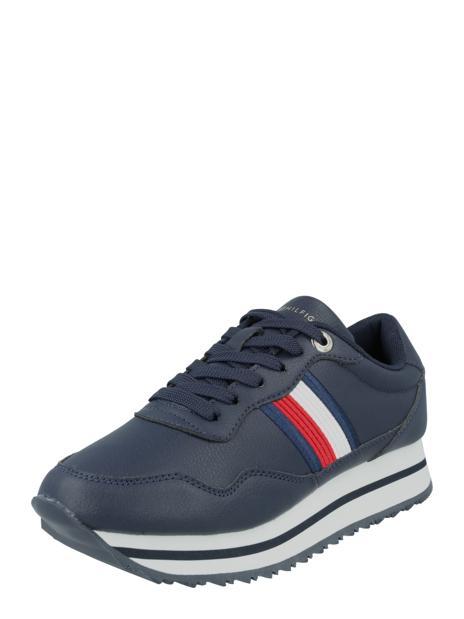 TOMMY HILFIGER Nizke superge  temno modra / rdeča / bela