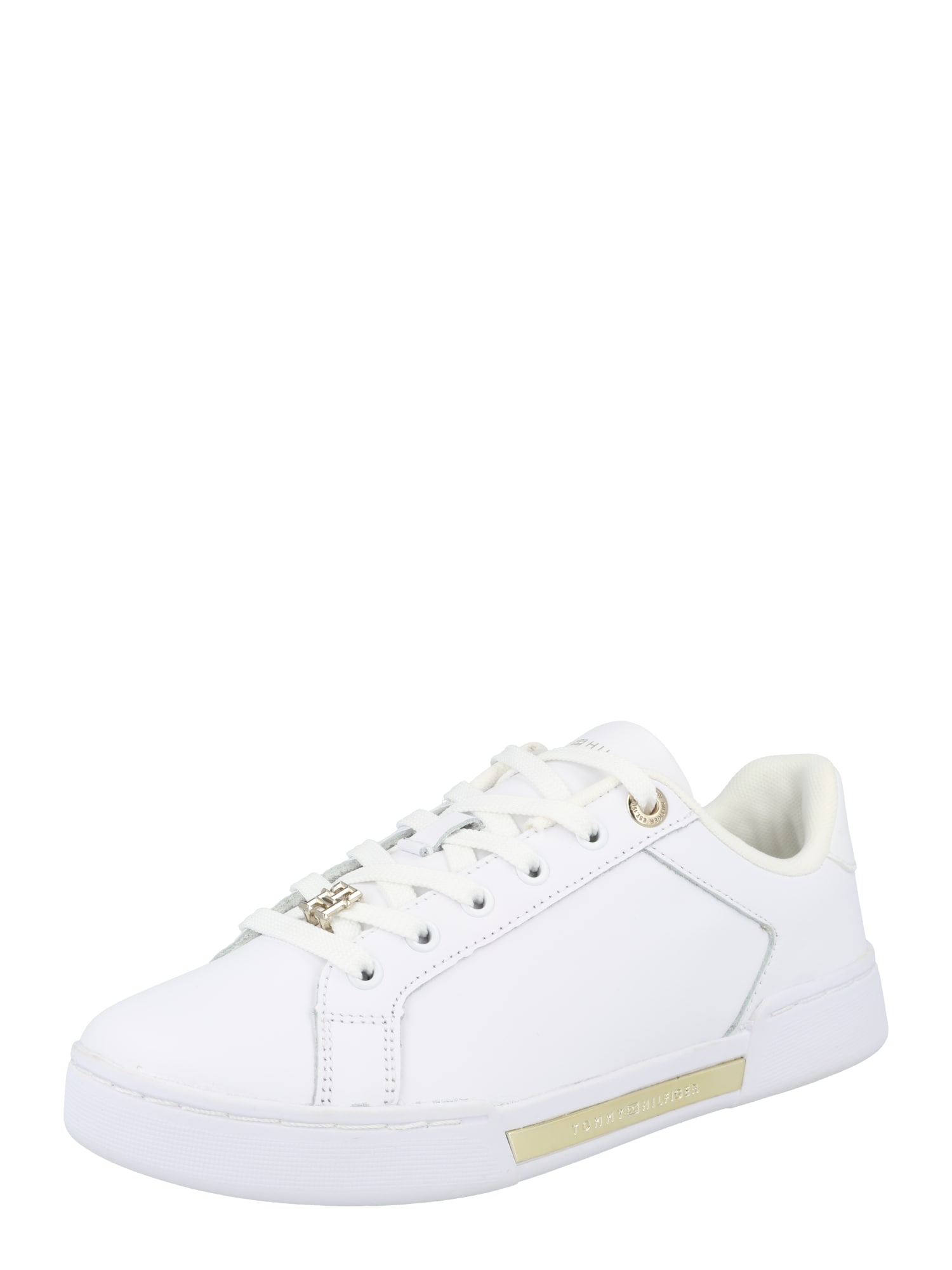 TOMMY HILFIGER Nizke superge  zlata / bela