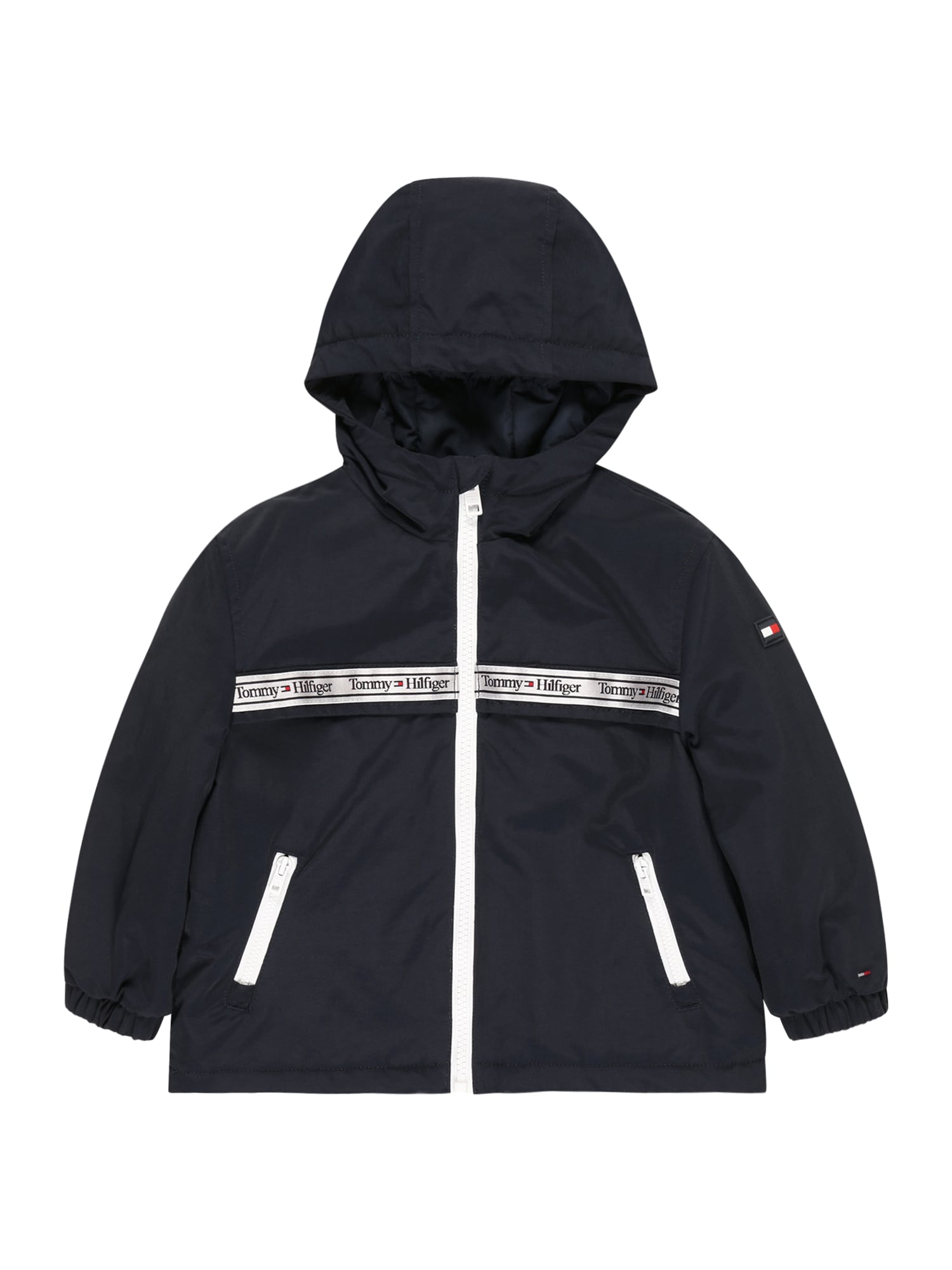 TOMMY HILFIGER Prehodna jakna 'Hero'  marine / rdeča / srebrna / bela