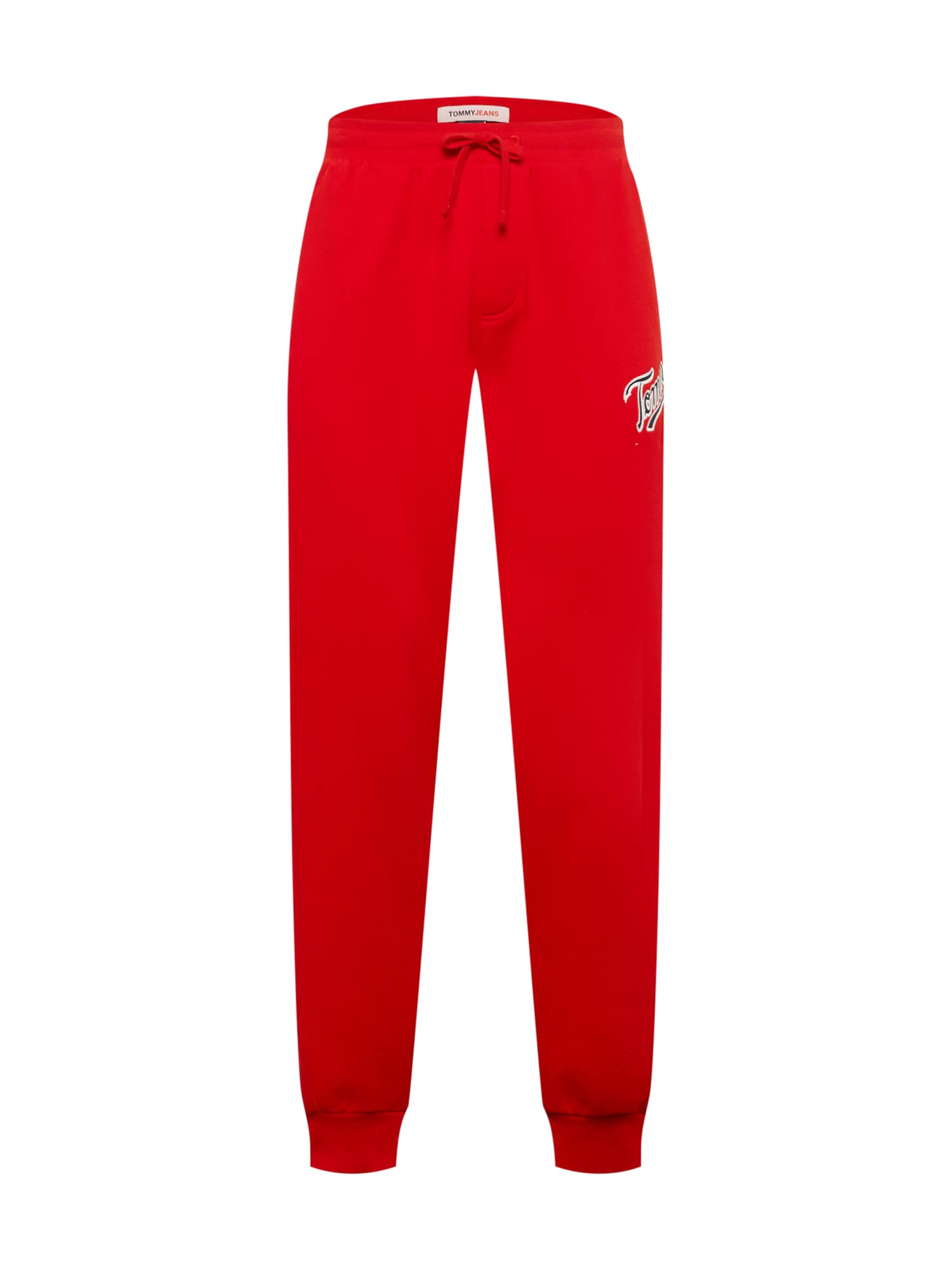 Tommy Jeans Hlače  marine / ognjeno rdeča / bela