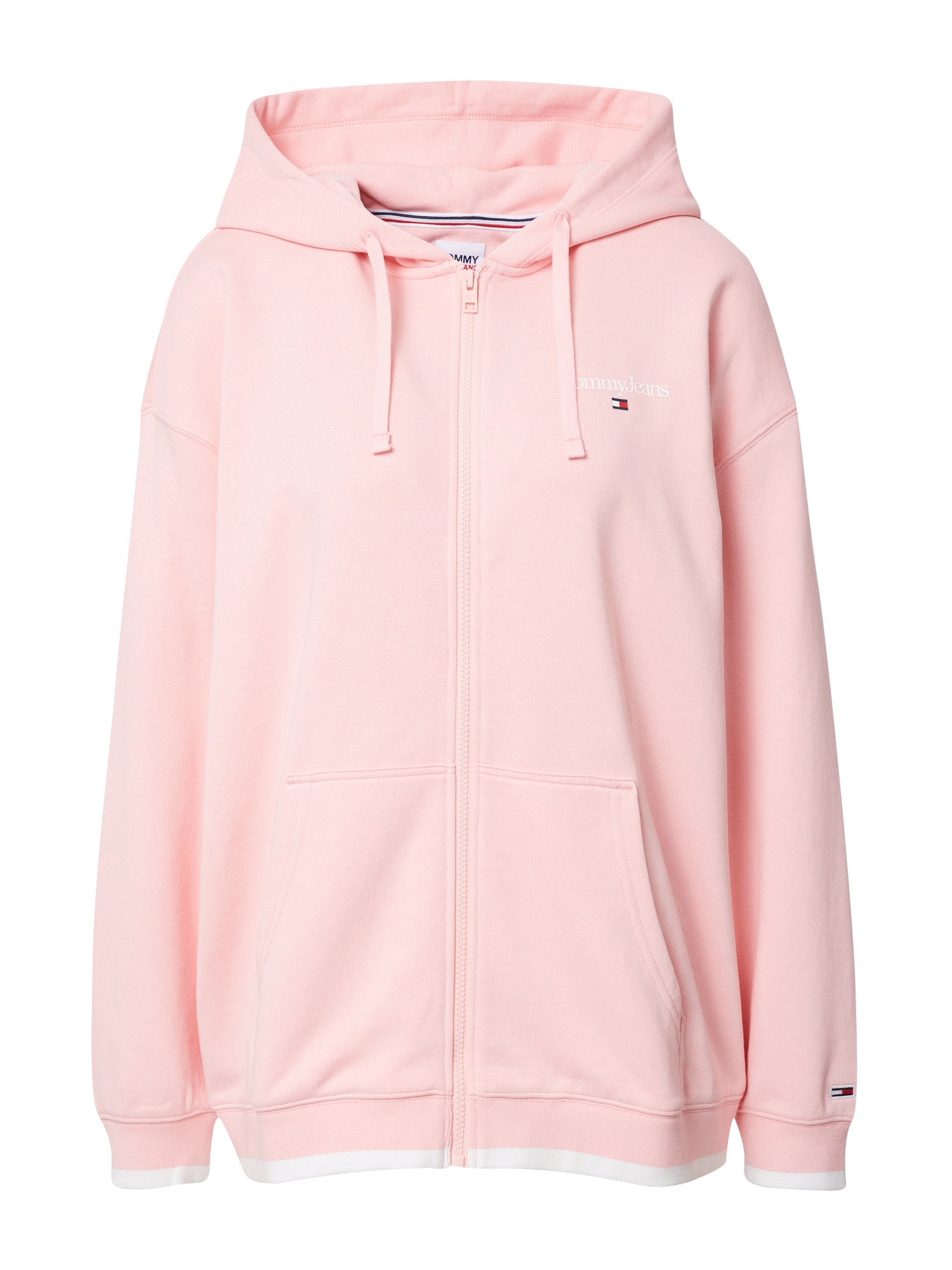 Tommy Jeans Jopa na zadrgo  mornarska / roza / rdeča / bela