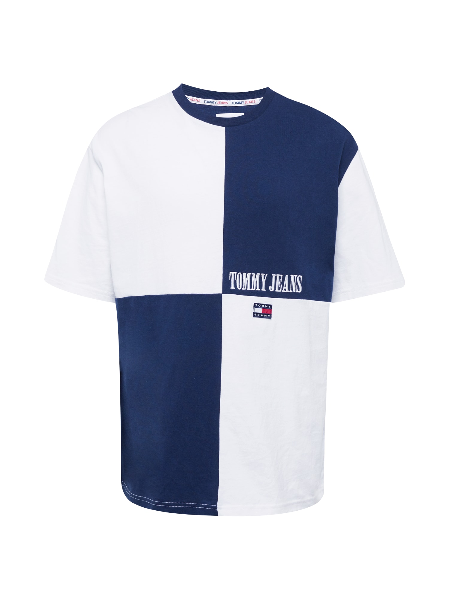 Tommy Jeans Majica  mornarska / rdeča / bela