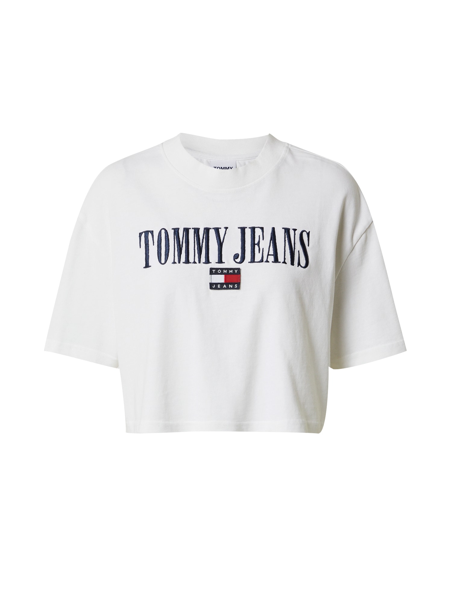 Tommy Jeans Majica  mornarska / temno rdeča / bela