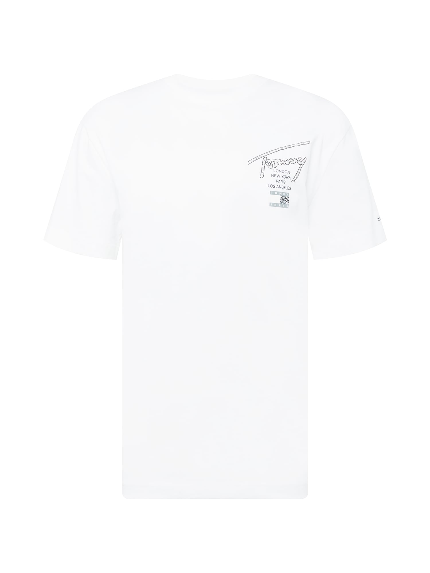 Tommy Jeans Majica  pegasto siva / črna / bela