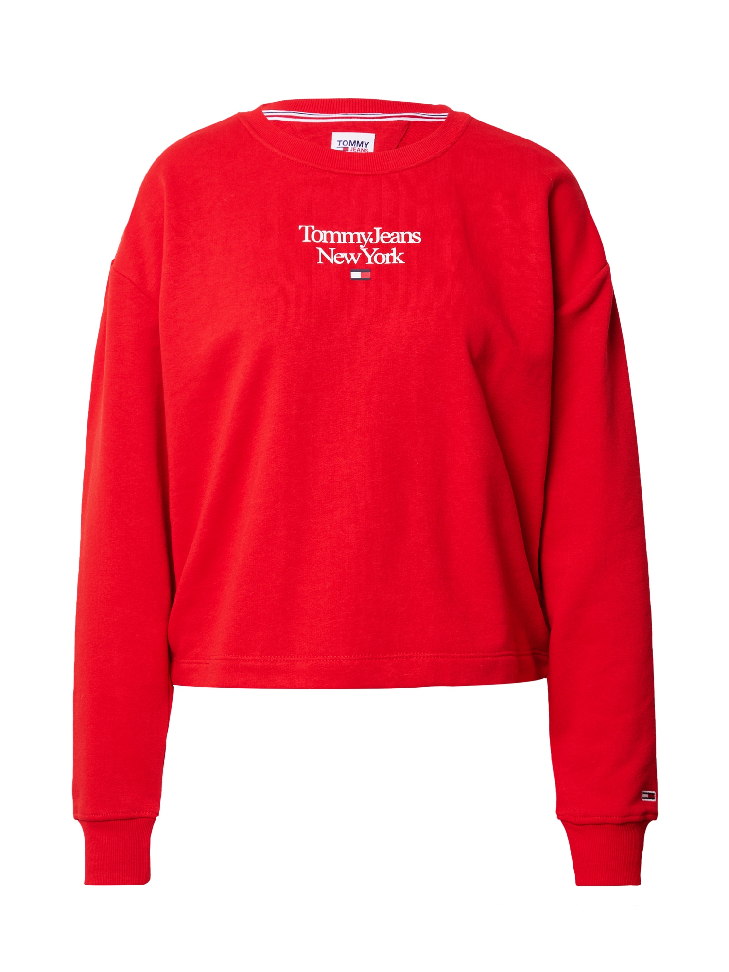 Tommy Jeans Majica  rdeča / bela
