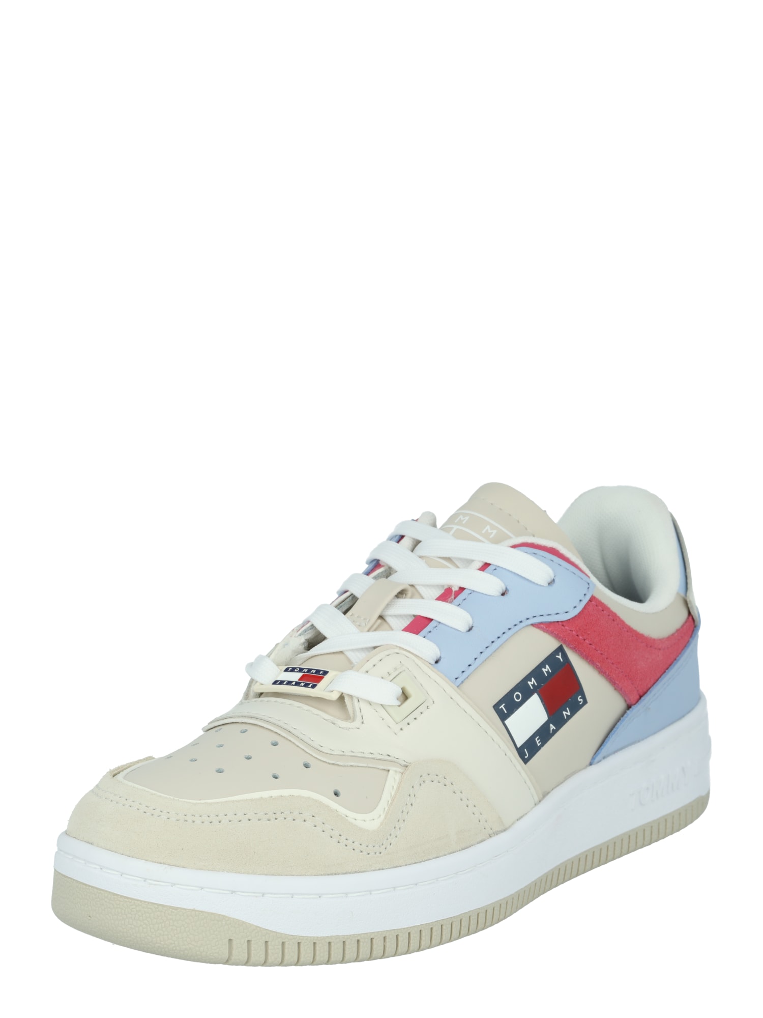 Tommy Jeans Nizke superge  svetlo bež / svetlo modra / krvavo rdeča / bela
