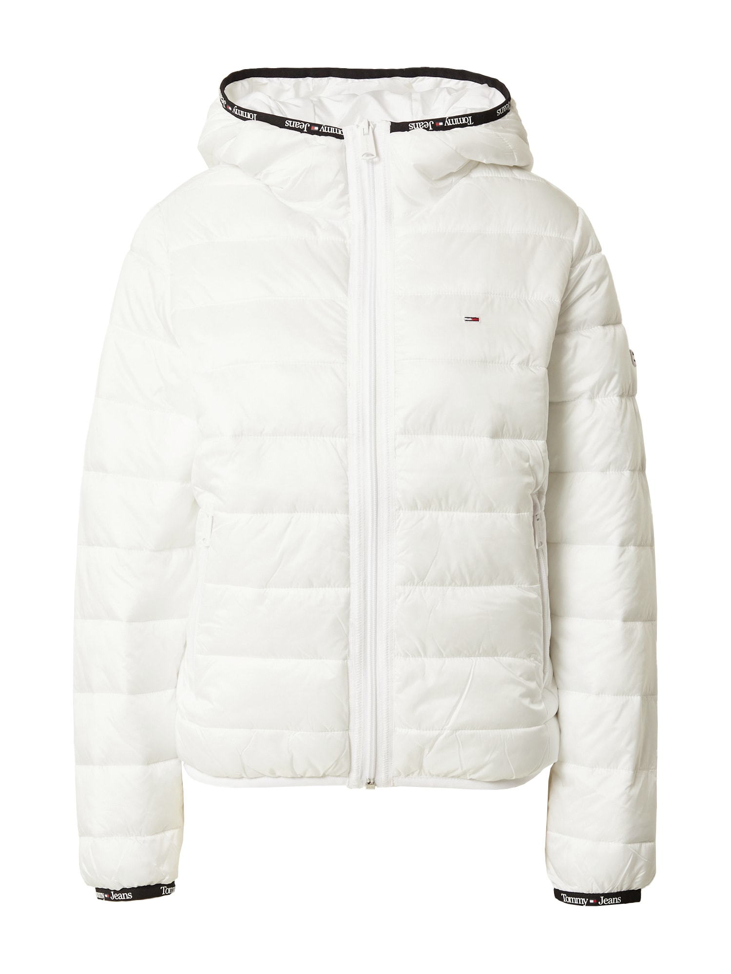 Tommy Jeans Prehodna jakna  črna / bela