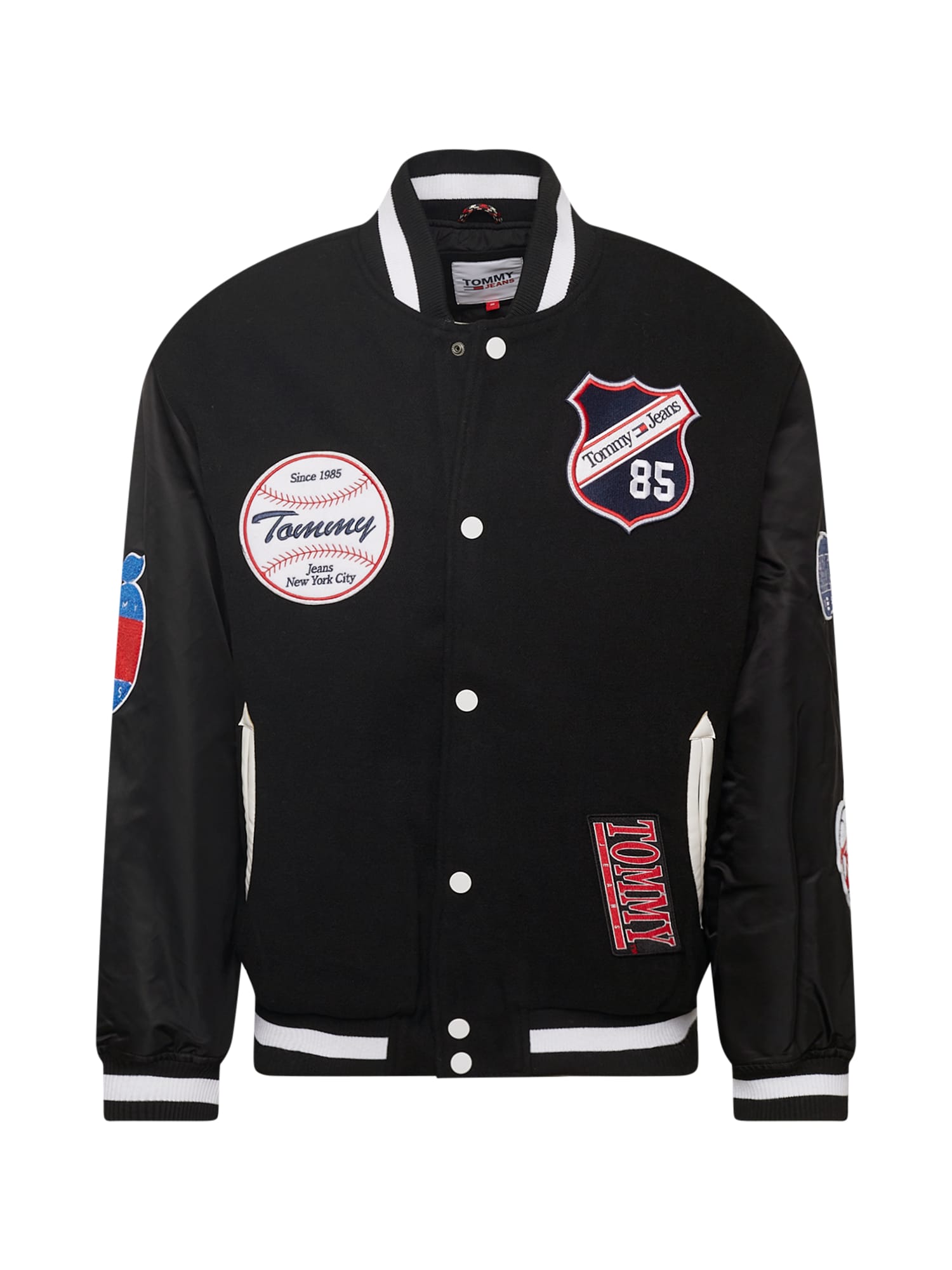 Tommy Jeans Prehodna jakna  modra / rdeča / črna / bela