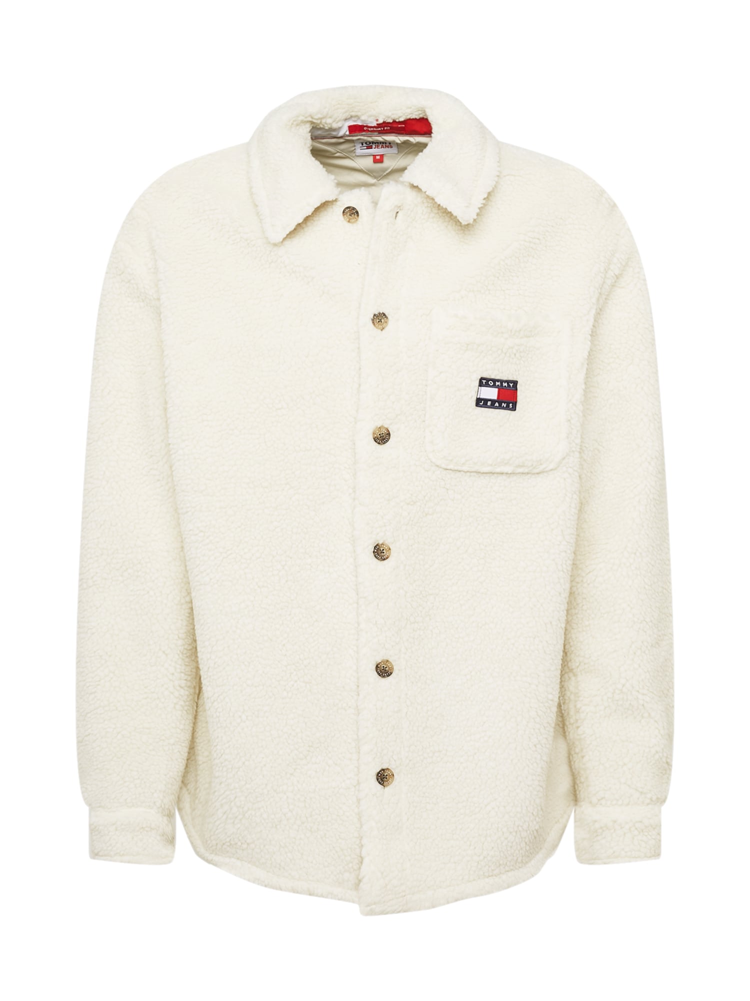 Tommy Jeans Prehodna jakna  mornarska / ognjeno rdeča / volneno bela