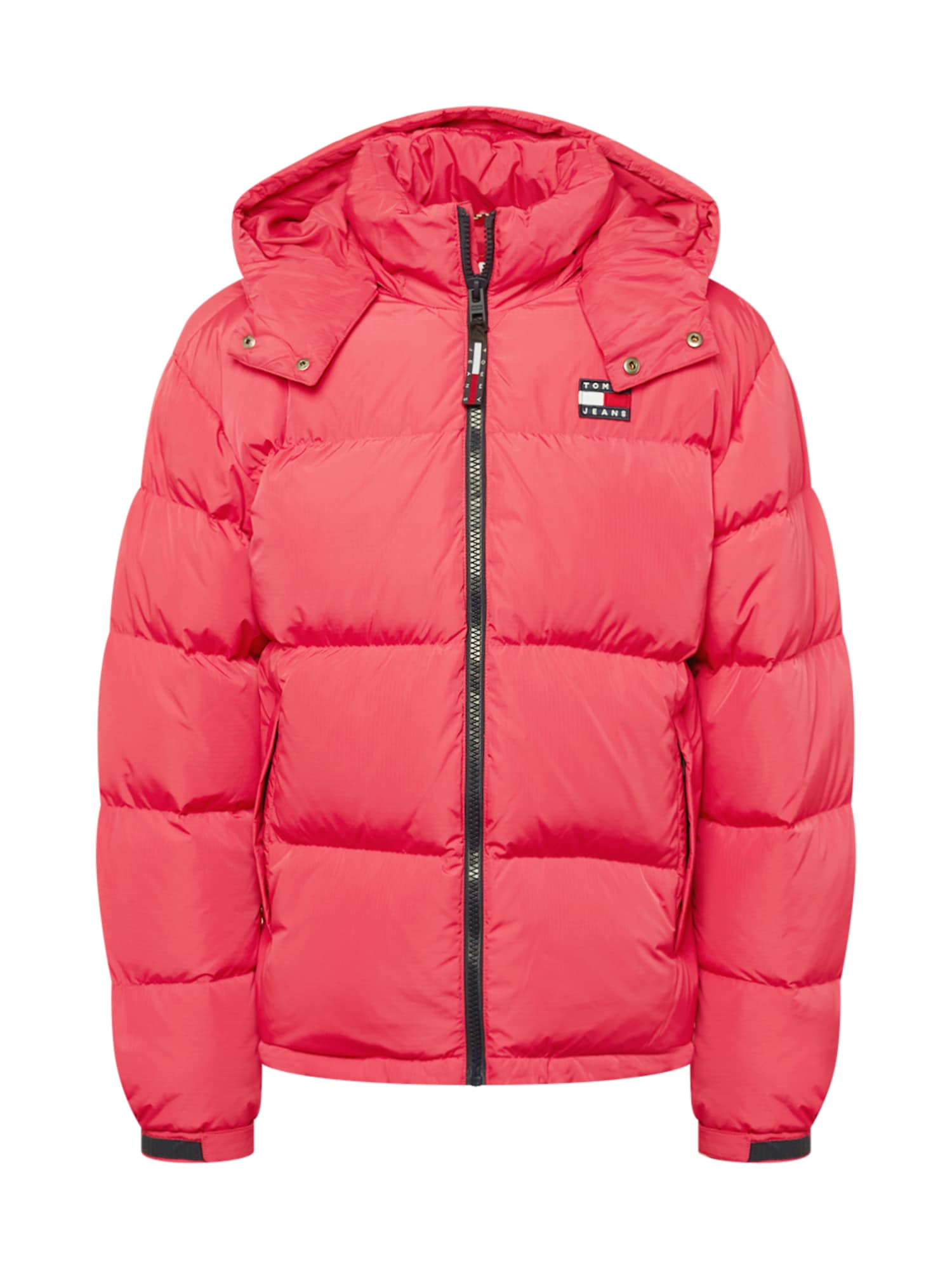 Tommy Jeans Zimska jakna 'ALASKA'  mornarska / neonsko roza / ognjeno rdeča / bela