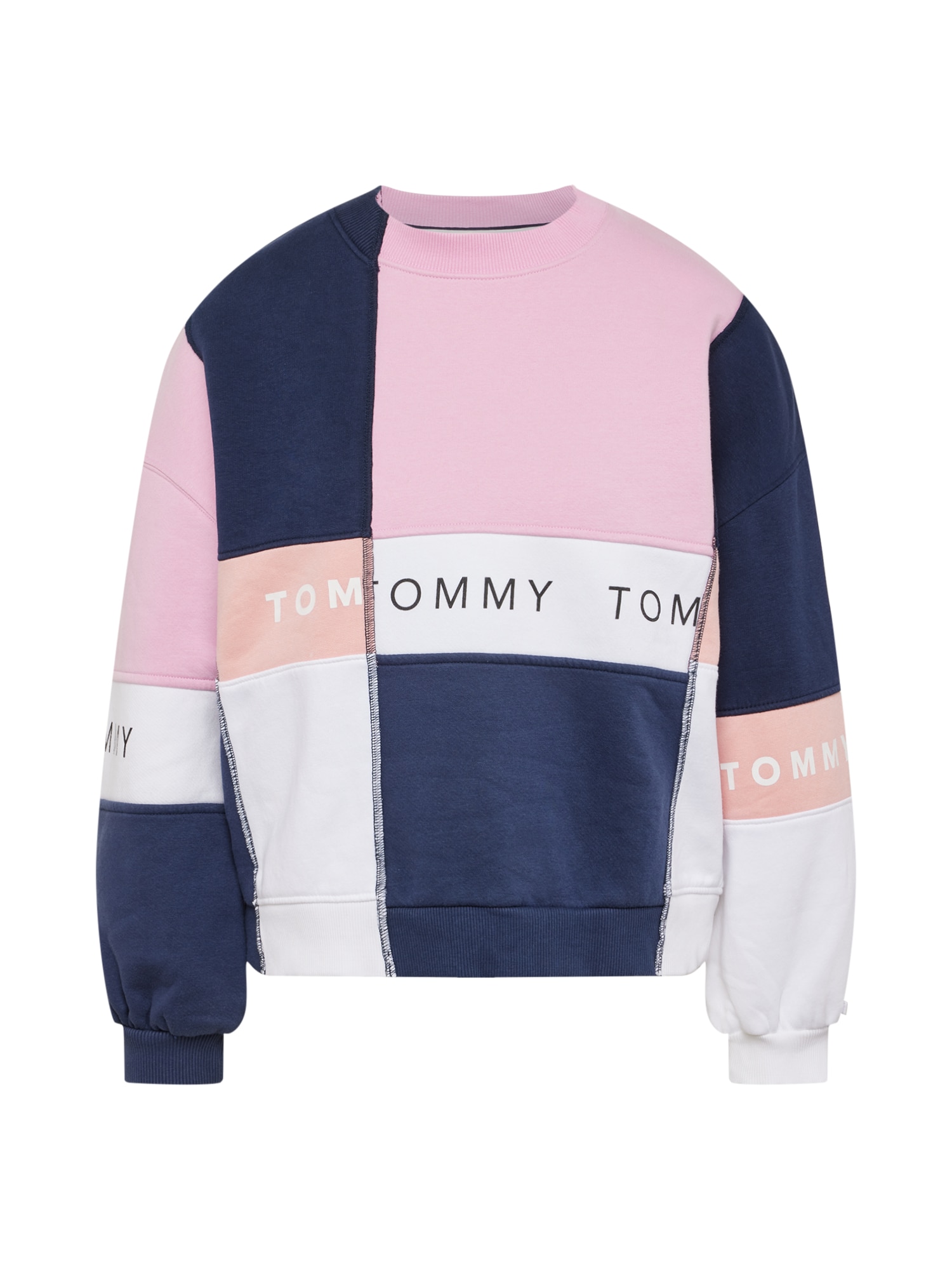 Tommy Remixed Majica  mornarska / losos / roza / bela