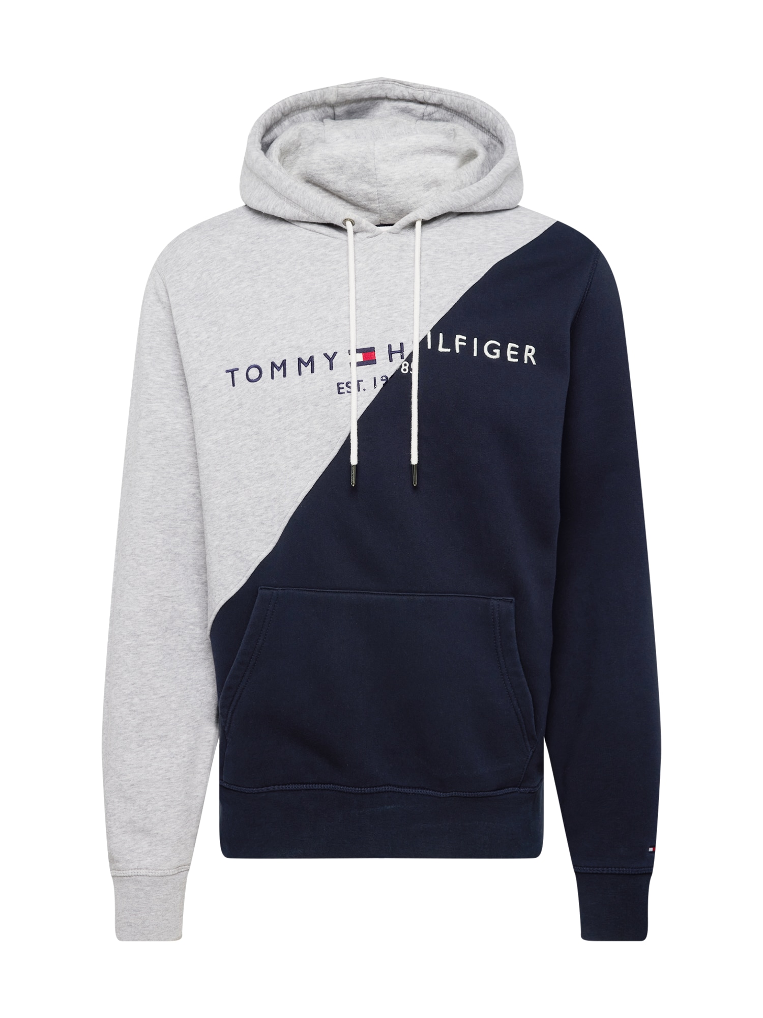 Tommy Remixed Majica  nočno modra / svetlo siva / rdeča / bela