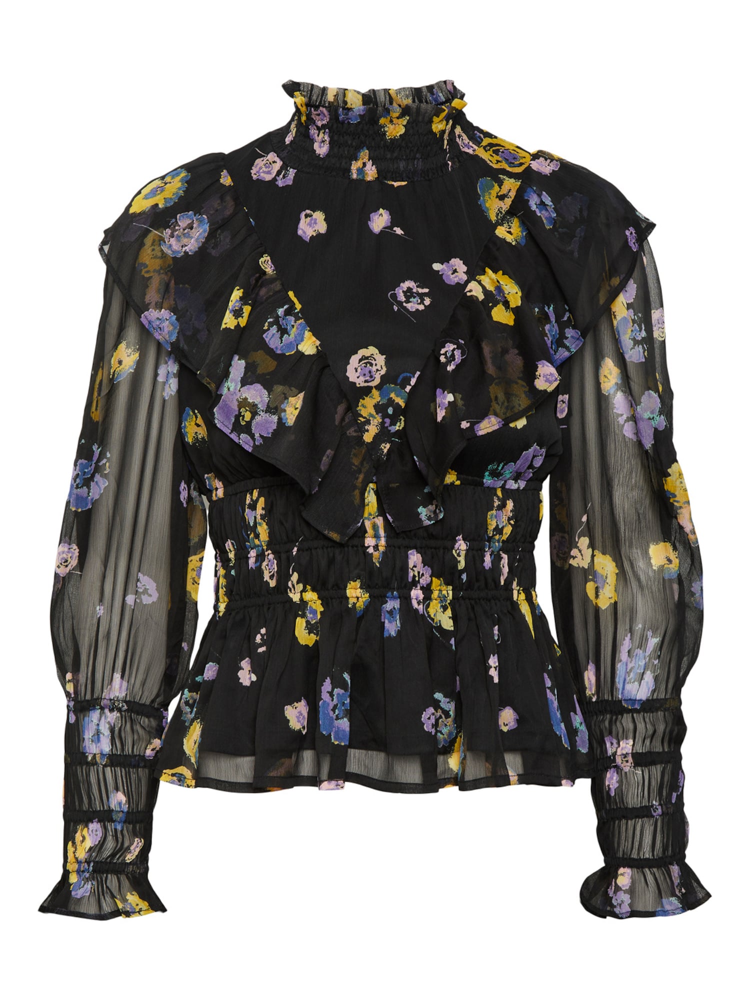 VERO MODA Bluza  mešane barve / črna