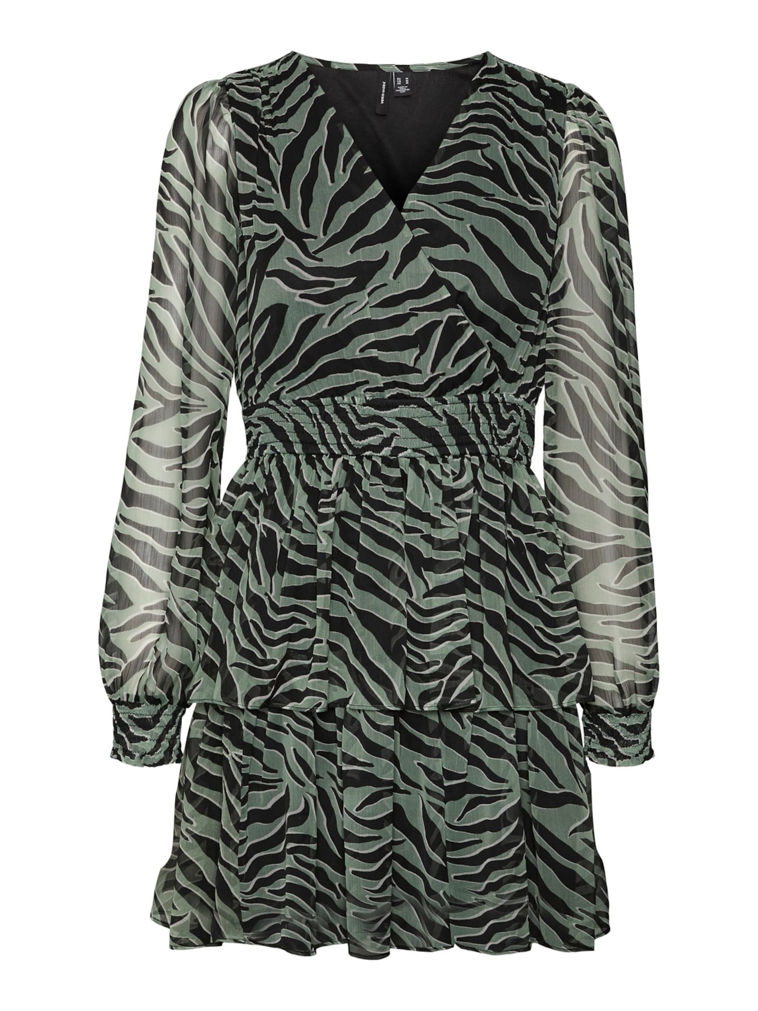 VERO MODA Obleka 'Kaya'  zelena / črna