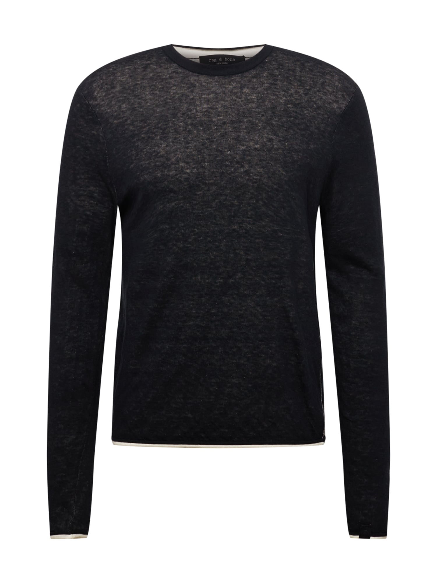 rag & bone Pulover 'TRIPP LS CREW'  bež / črna