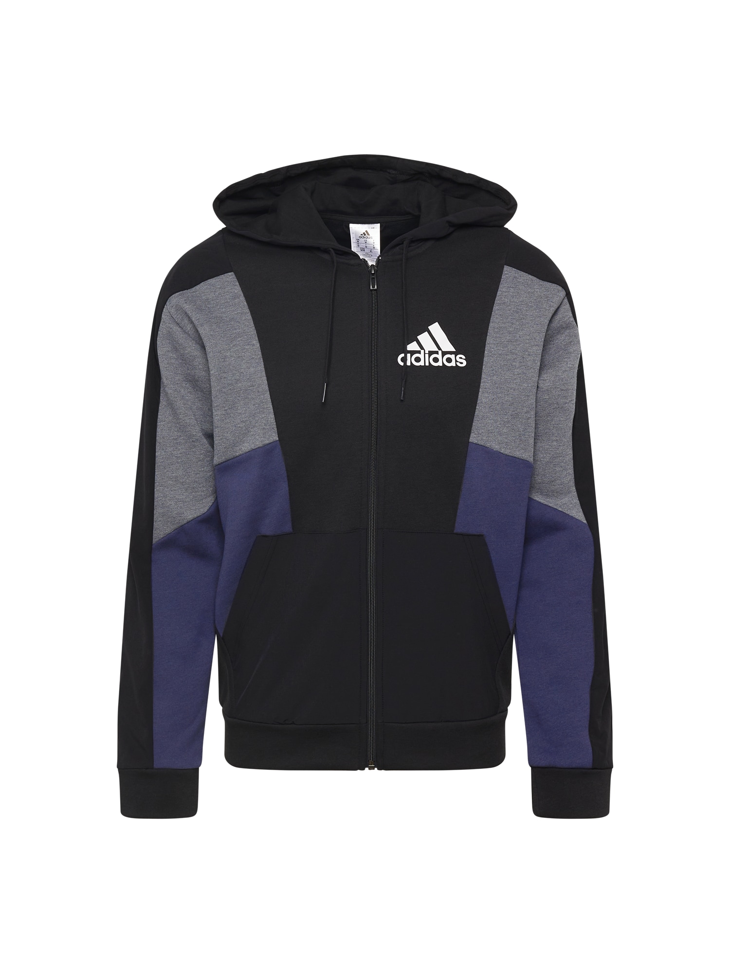 ADIDAS SPORTSWEAR Športna jopa na zadrgo  temno modra / pegasto siva / črna